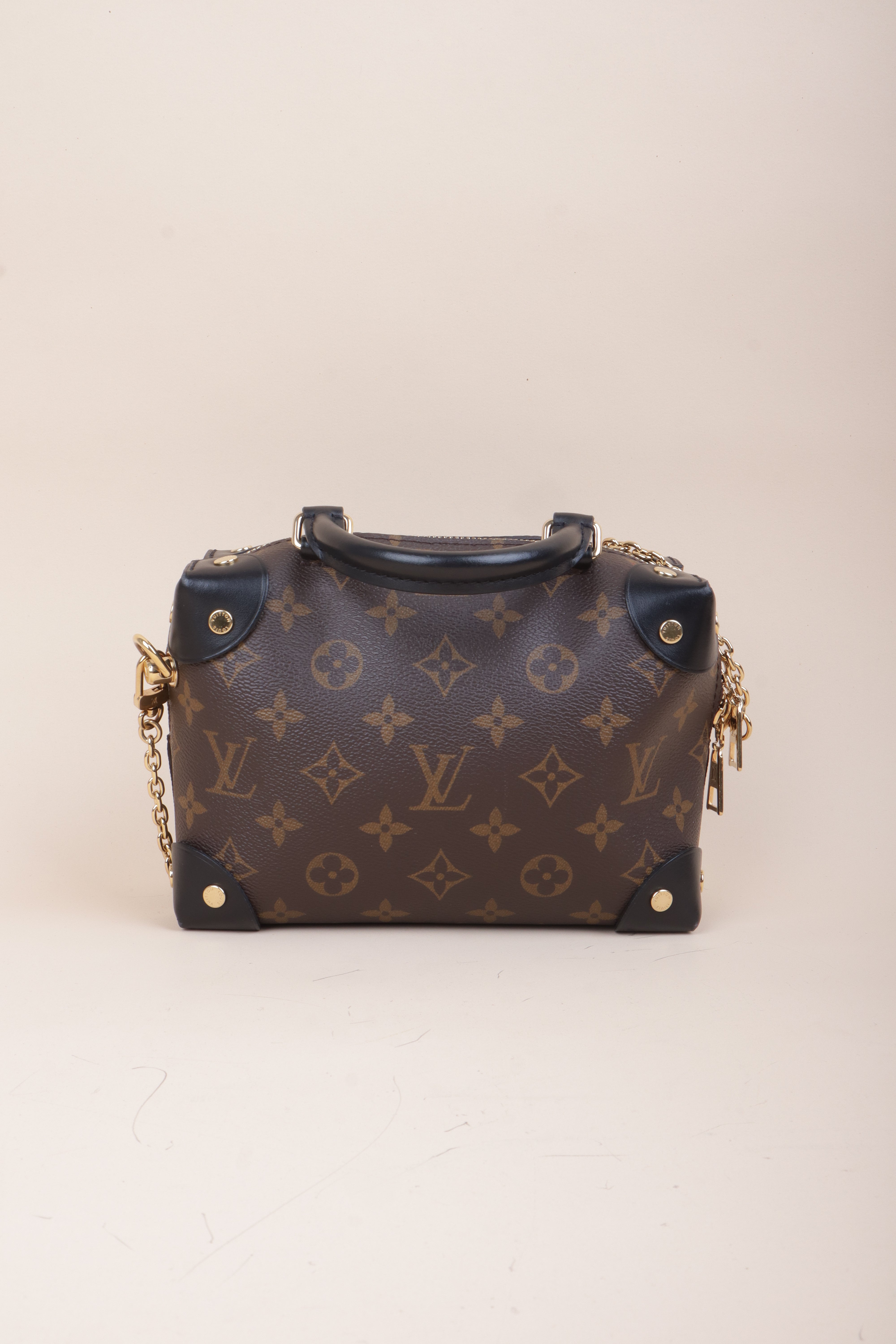 Louis Vuitton Monogram Black Petite Malle Souple Bag