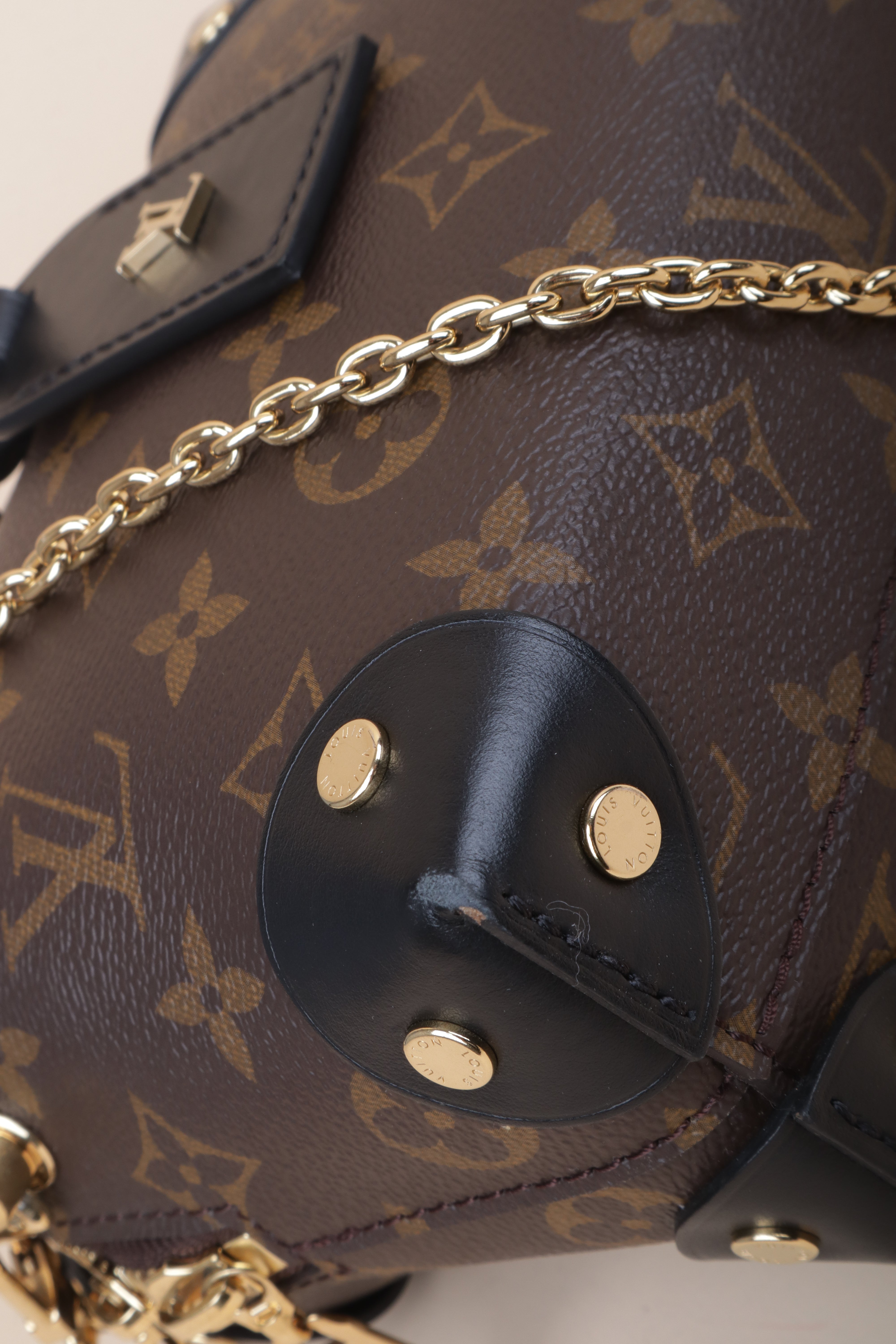 Louis Vuitton Monogram Black Petite Malle Souple Bag