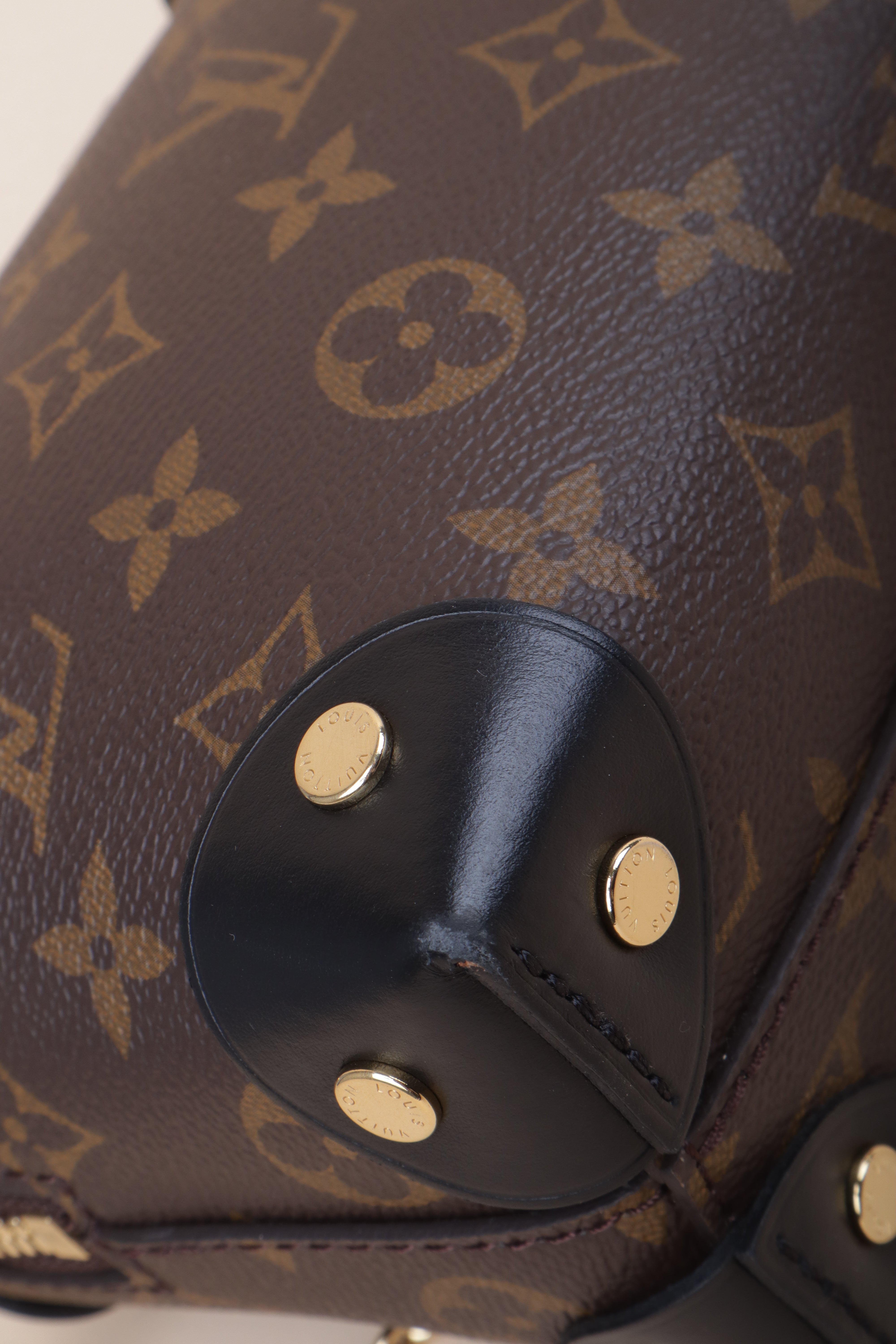 Louis Vuitton Monogram Black Petite Malle Souple Bag