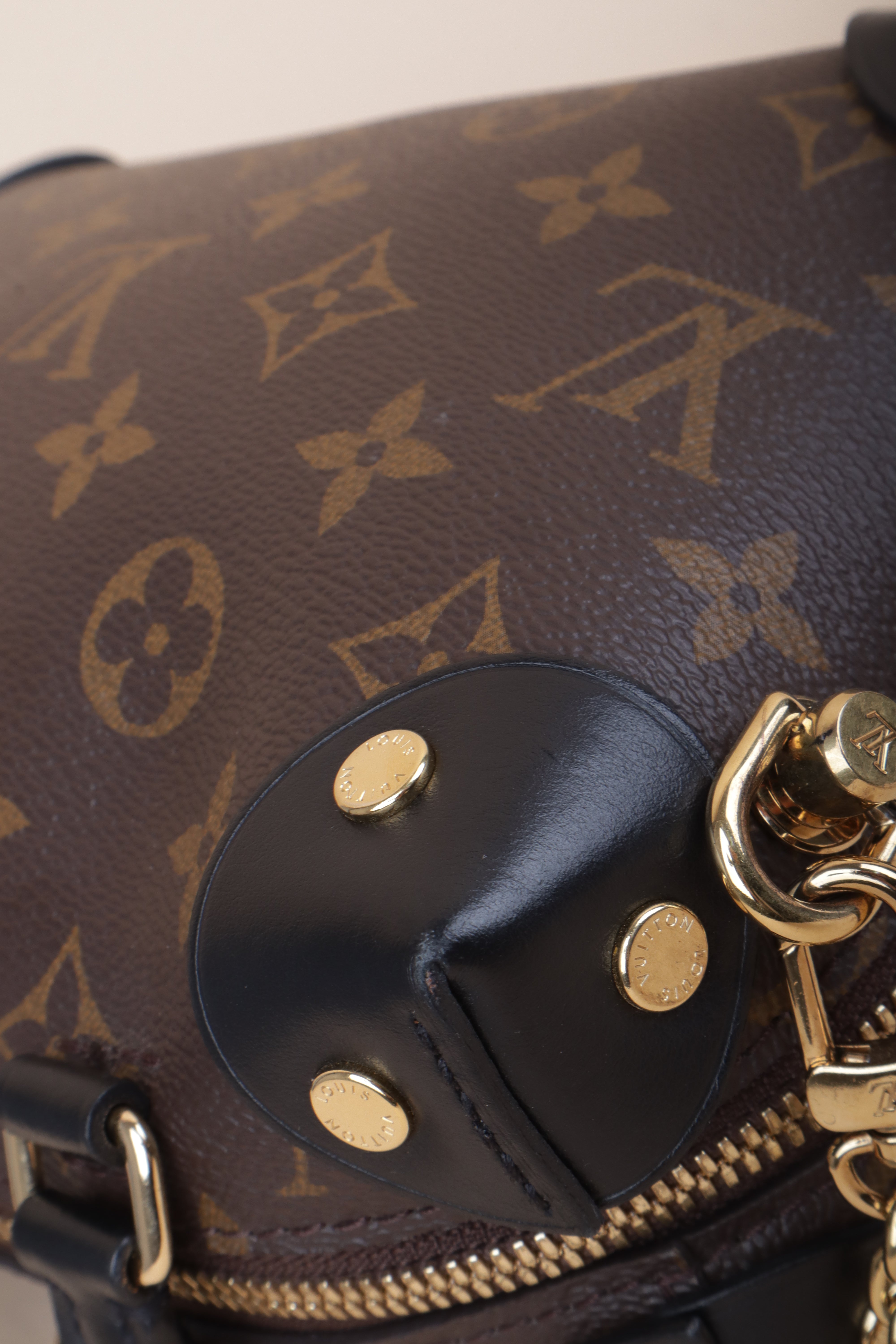 Louis Vuitton Monogram Black Petite Malle Souple Bag