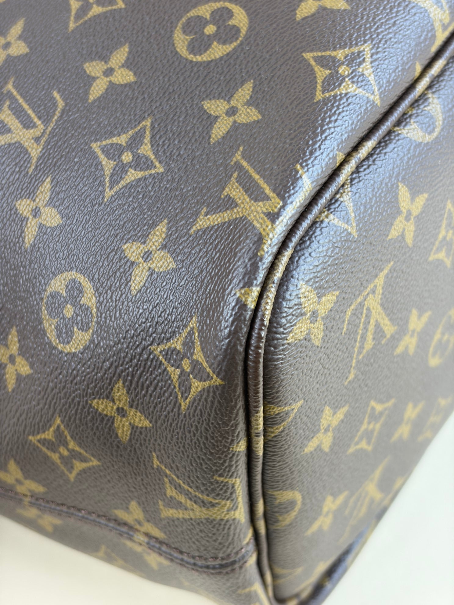 Louis Vuitton Never full inside out MM monogram and black leather Bag