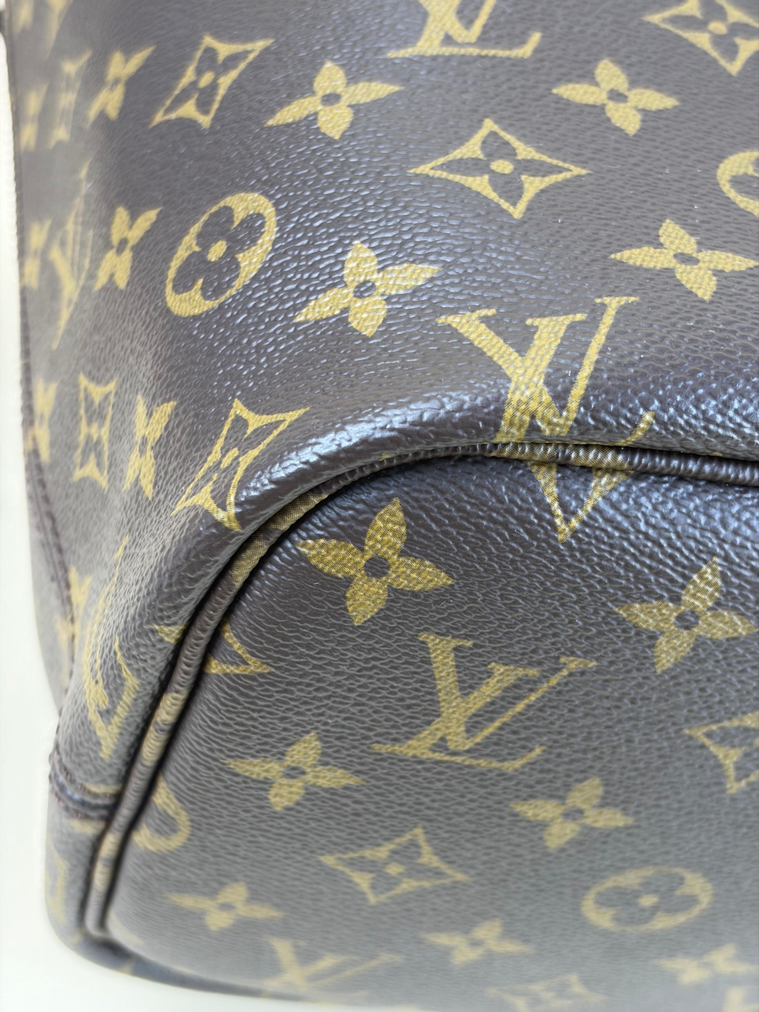 Louis Vuitton Never full inside out MM monogram and black leather Bag