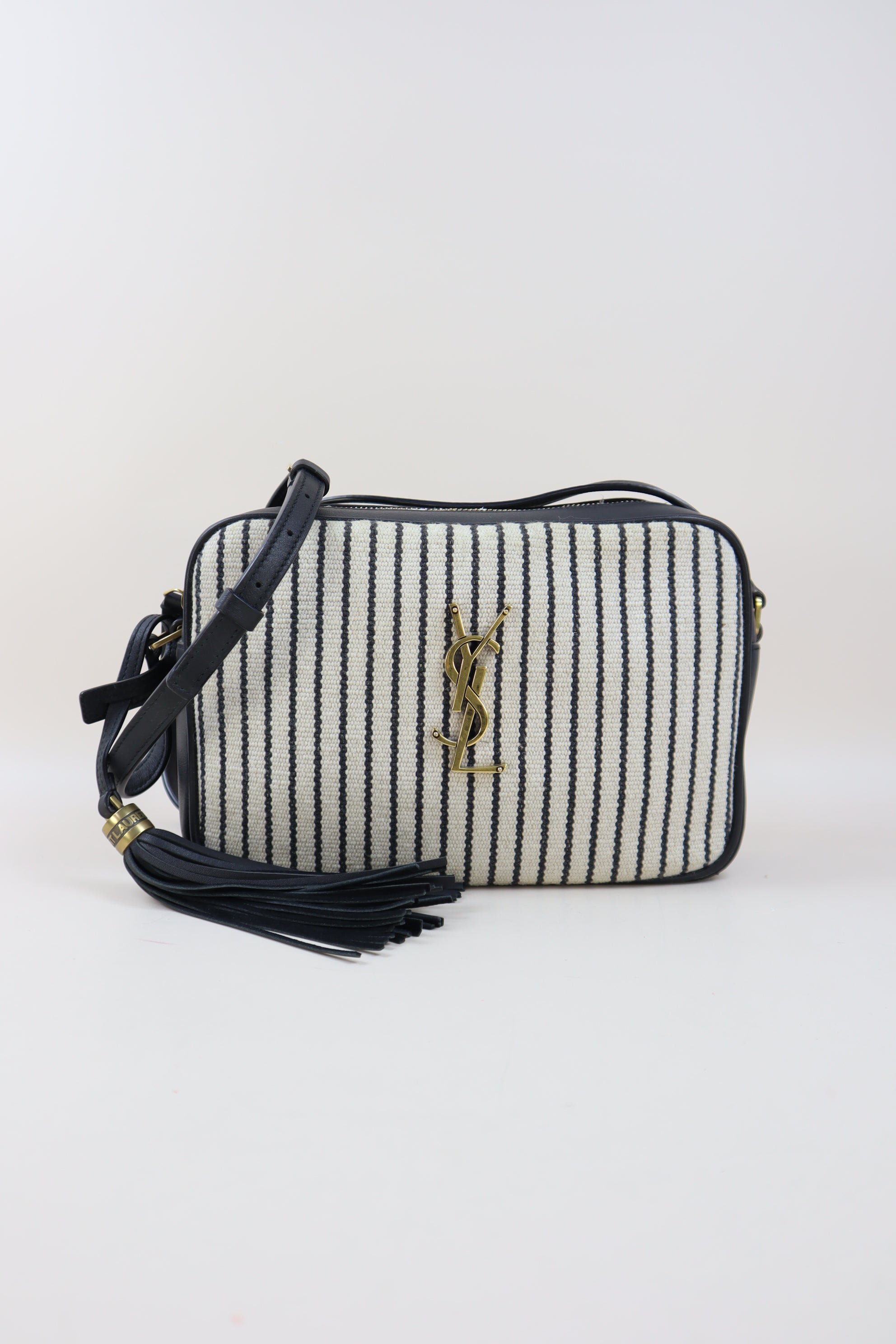 YSL Black Lou Camera Crossbody Bag