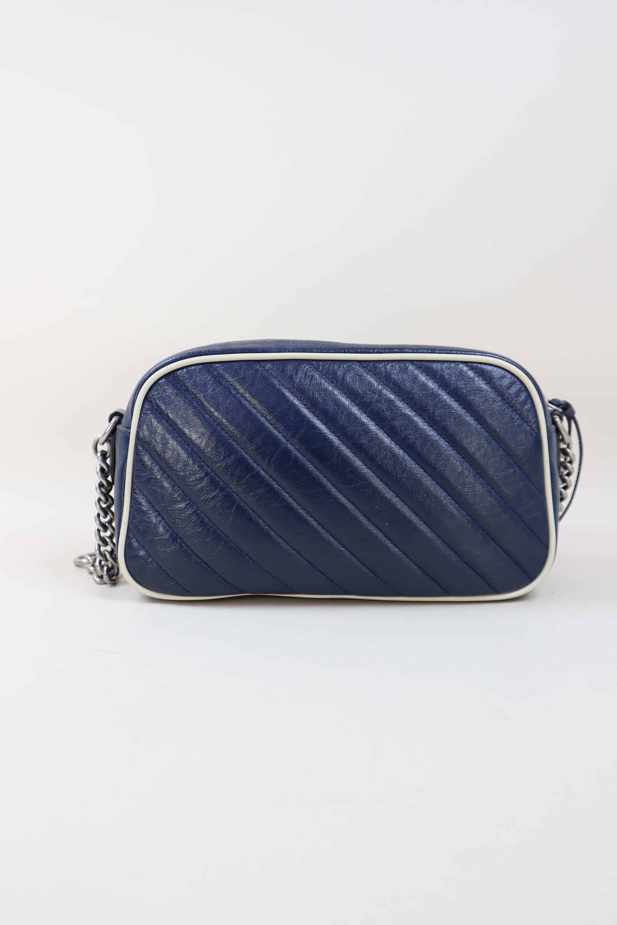Gucci Bicolor GG Diagonal Quilted Small Camera Crossbody Bag
