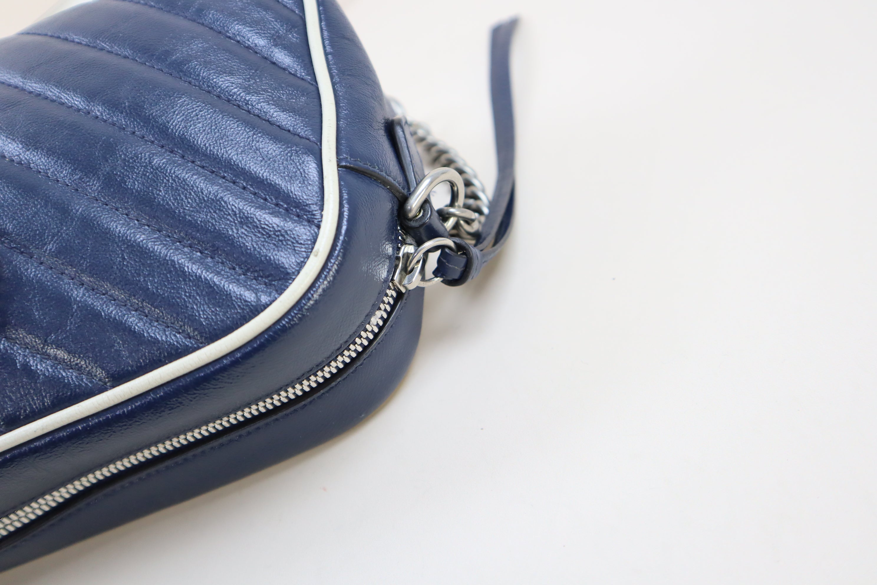 Gucci Bicolor GG Diagonal Quilted Small Camera Crossbody Bag-handbag-Gucci-The Closet Egypt