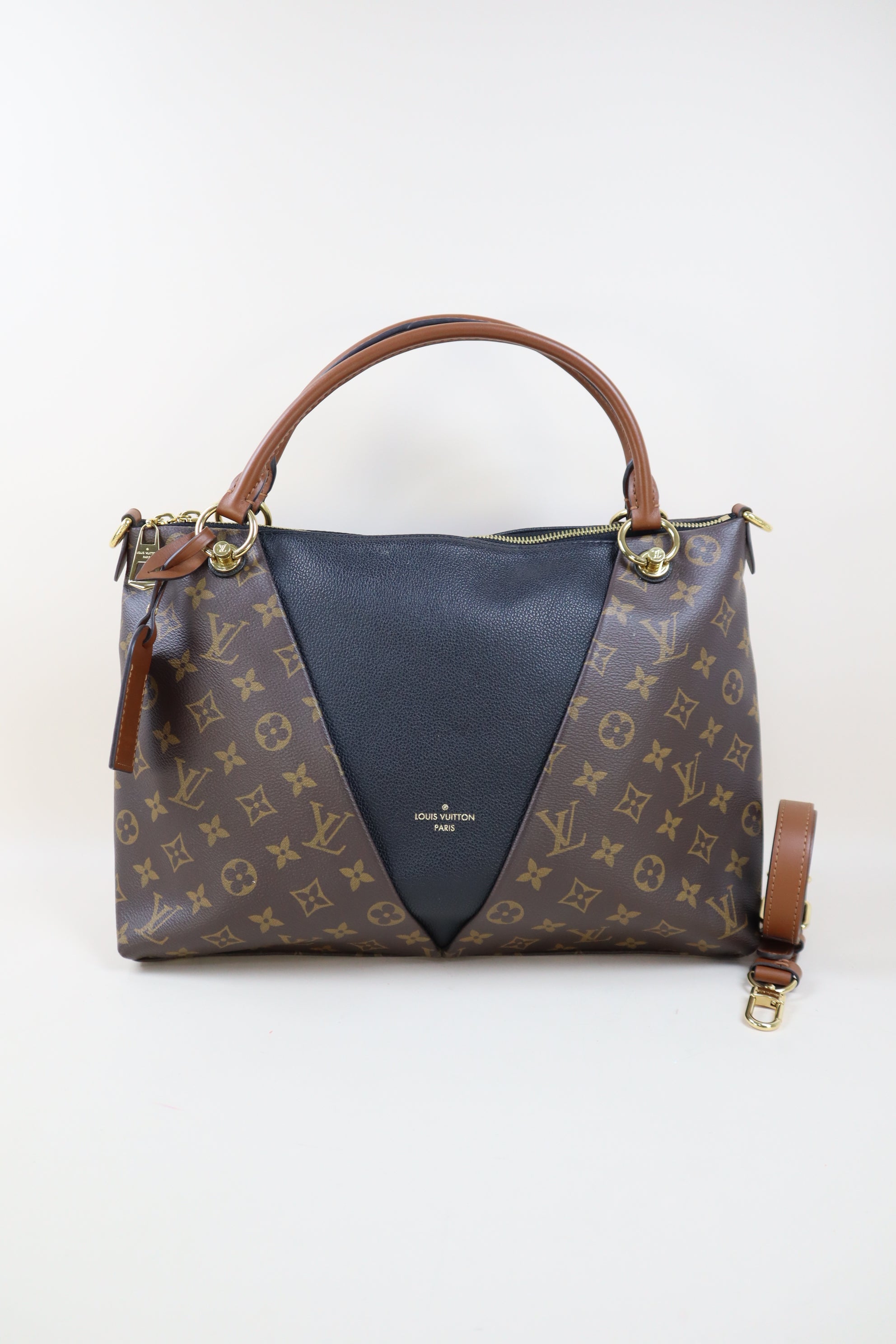 Louis Vuitton Monogram Black MM Tote V Bag