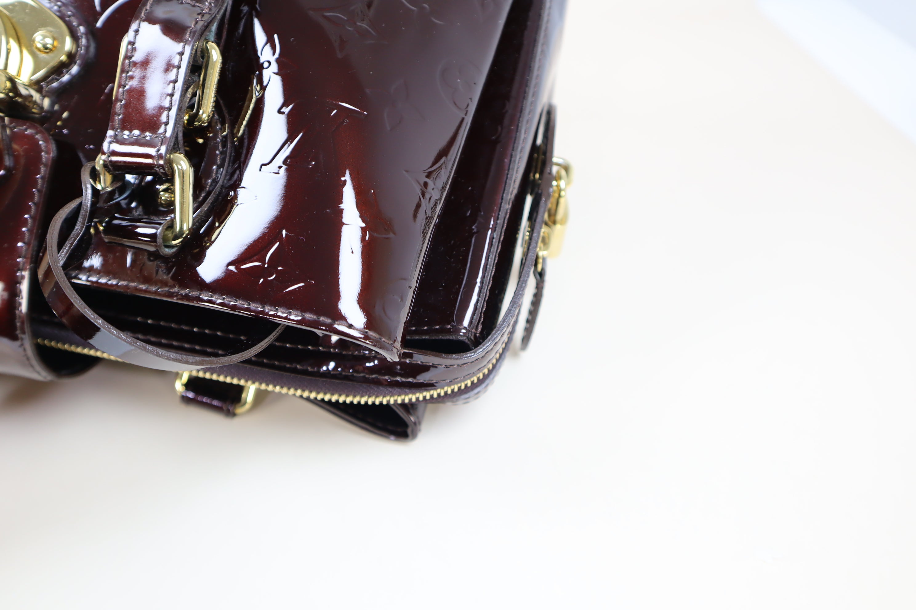 Louis Vuitton Burgundy Monogram Vernis Melrose Avenue Tote Bag