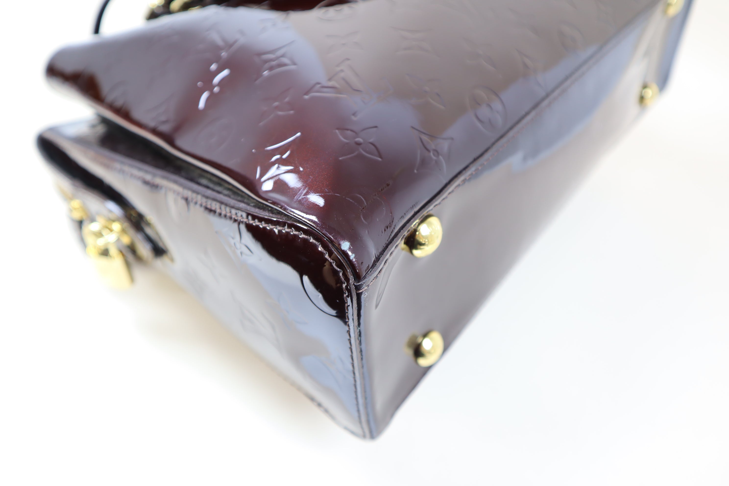Louis Vuitton Burgundy Monogram Vernis Melrose Avenue Tote Bag-handbag-Louis Vuitton-The Closet Egypt