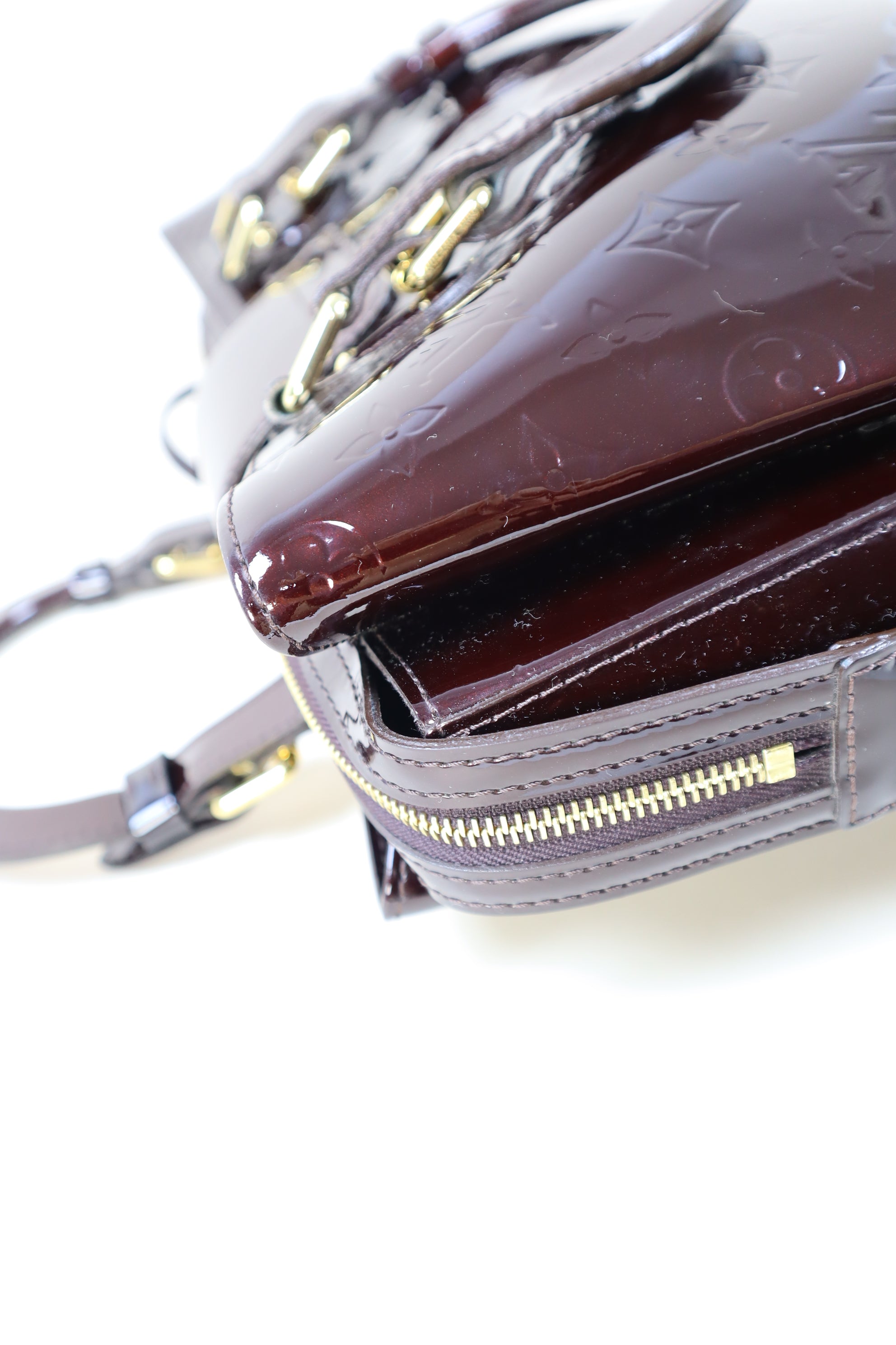Louis Vuitton Burgundy Monogram Vernis Melrose Avenue Tote Bag