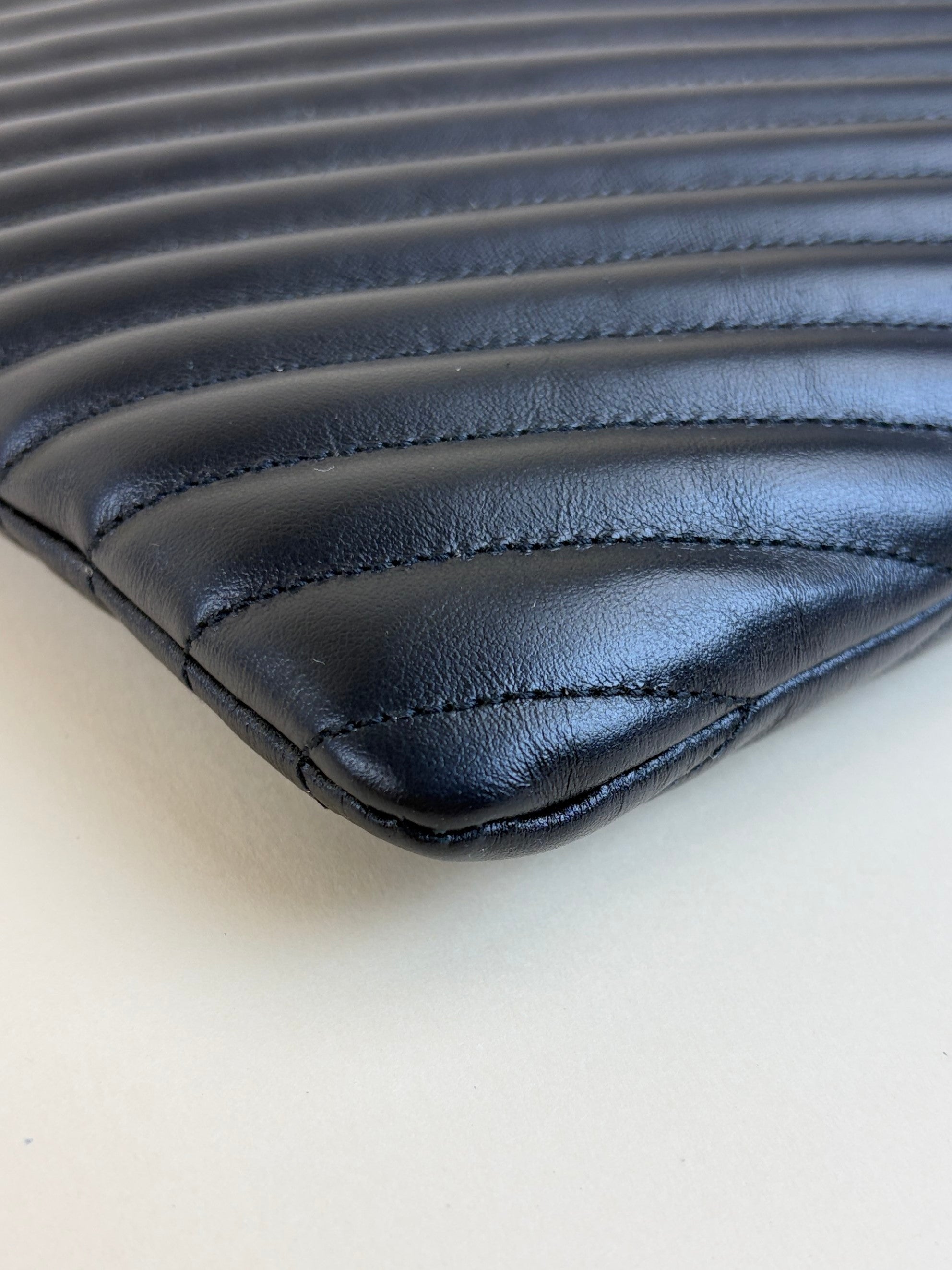 ysl black Cassandra matelassé document holder