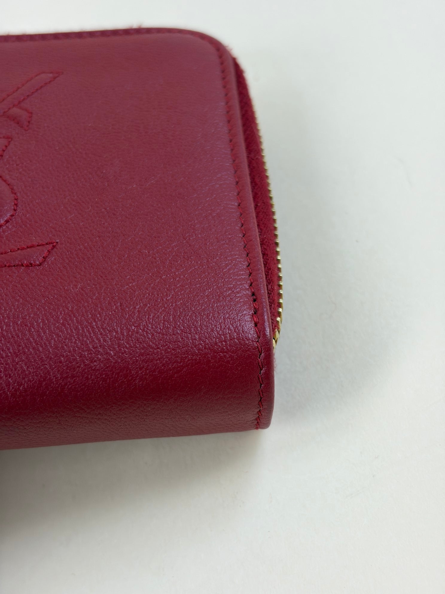 YSL belle De Jour compact red small wallet