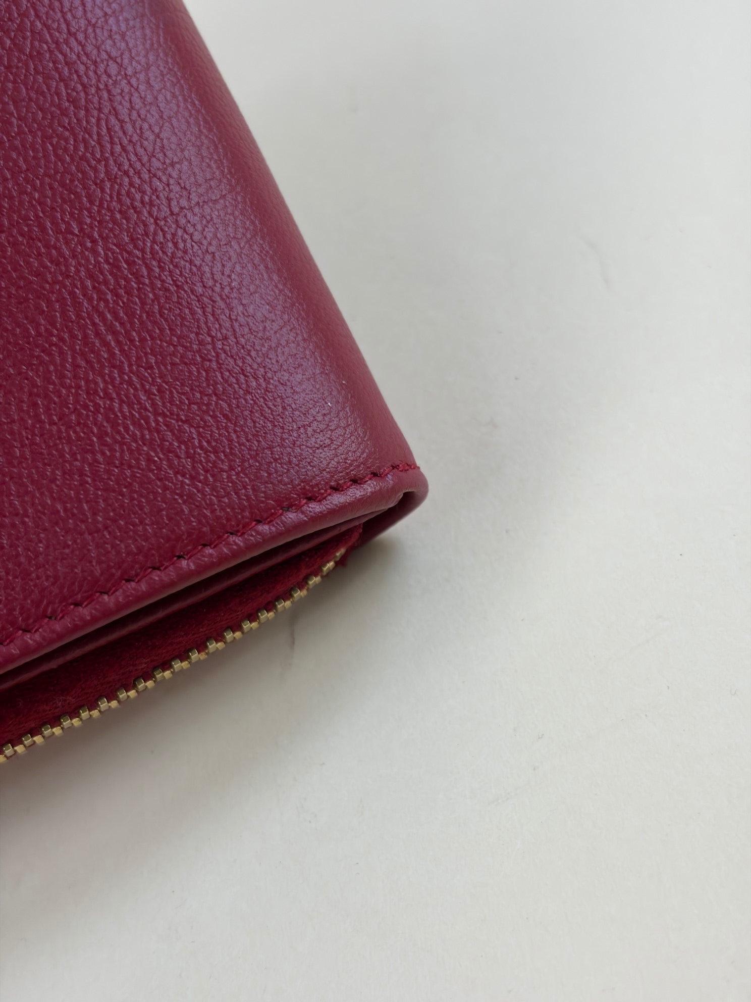 YSL belle De Jour compact red small wallet