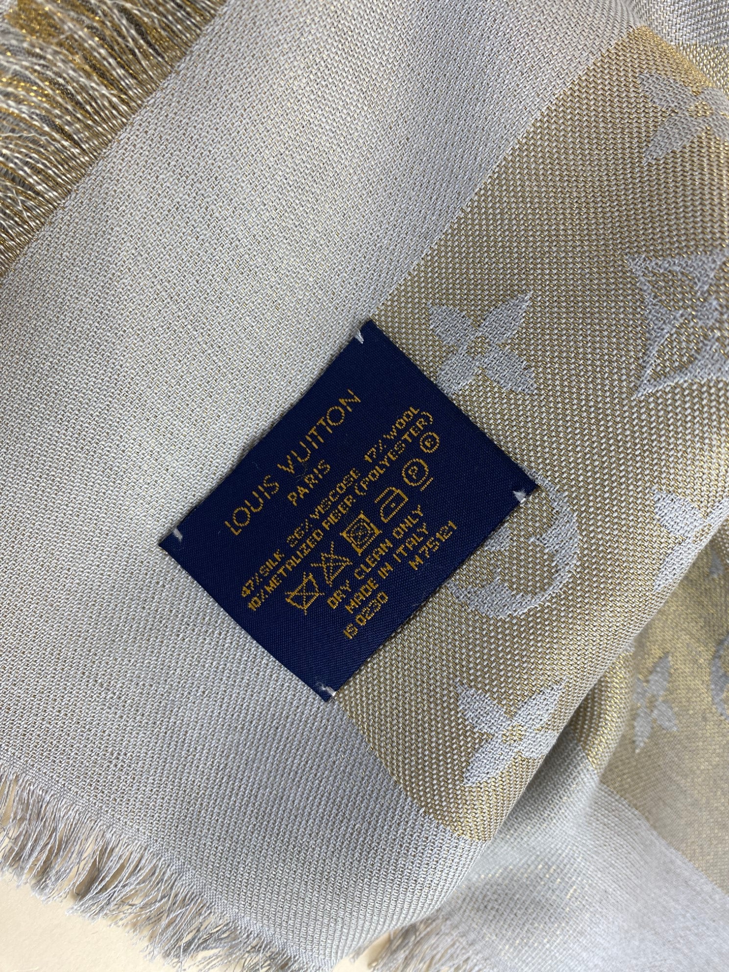 Louis Vuitton Beige Monogram Scarf