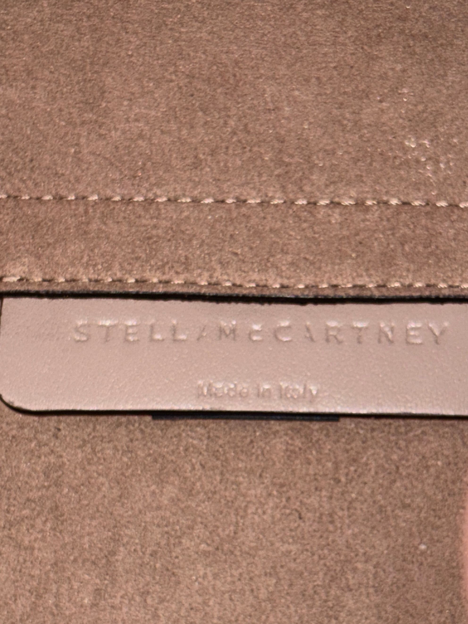 Stella Mccartney moss eco alter nappa perforated logo top handle