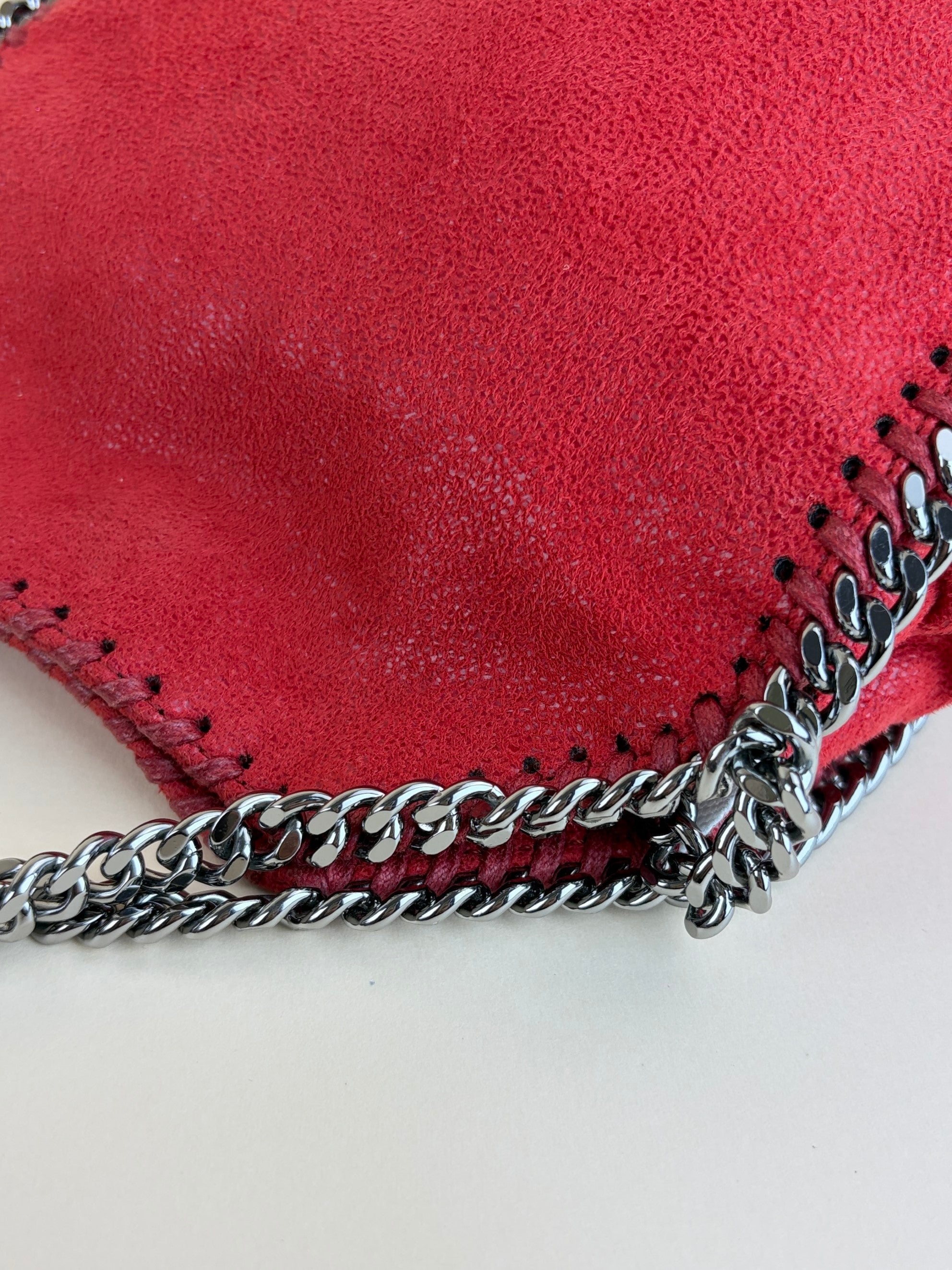 Stella McCartney red Falabella tiny tote bag