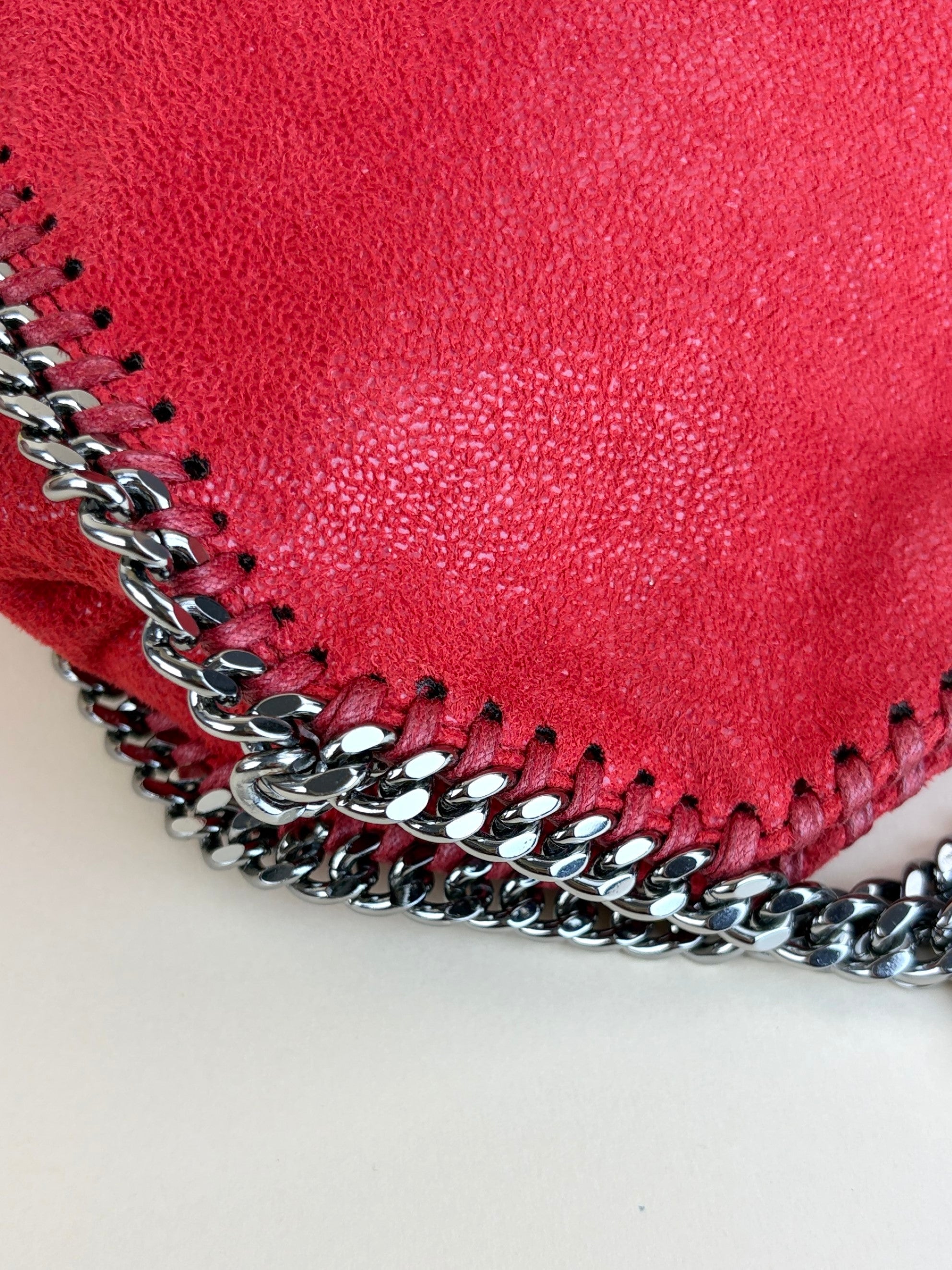 Stella McCartney red Falabella tiny tote bag
