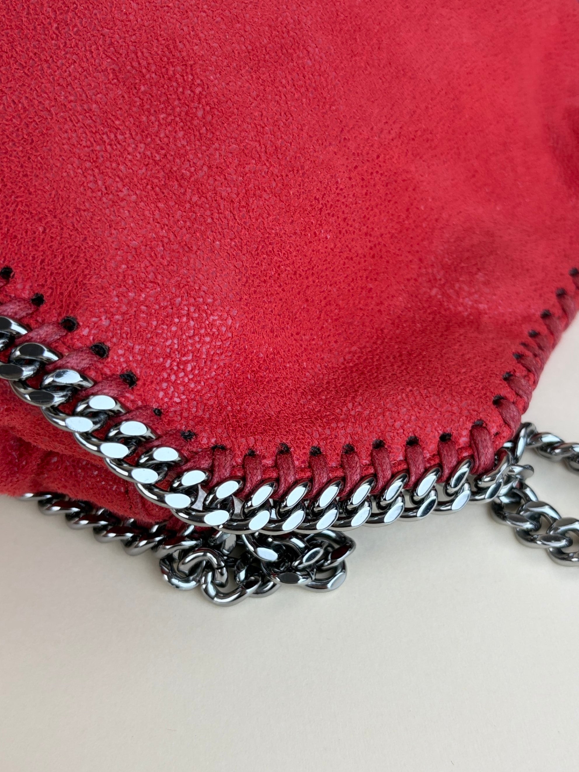 Stella McCartney red Falabella tiny tote bag