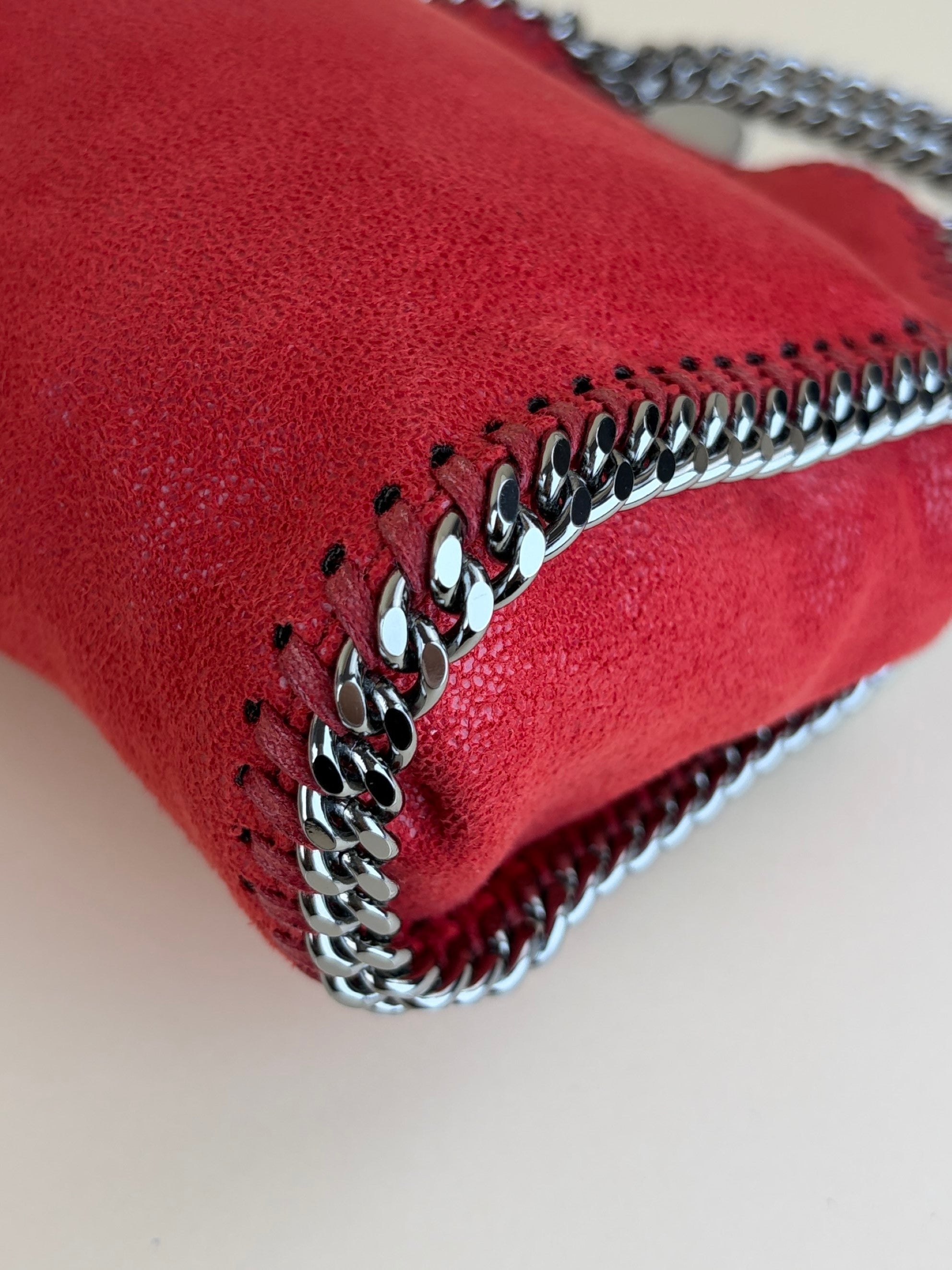 Stella McCartney red Falabella tiny tote bag