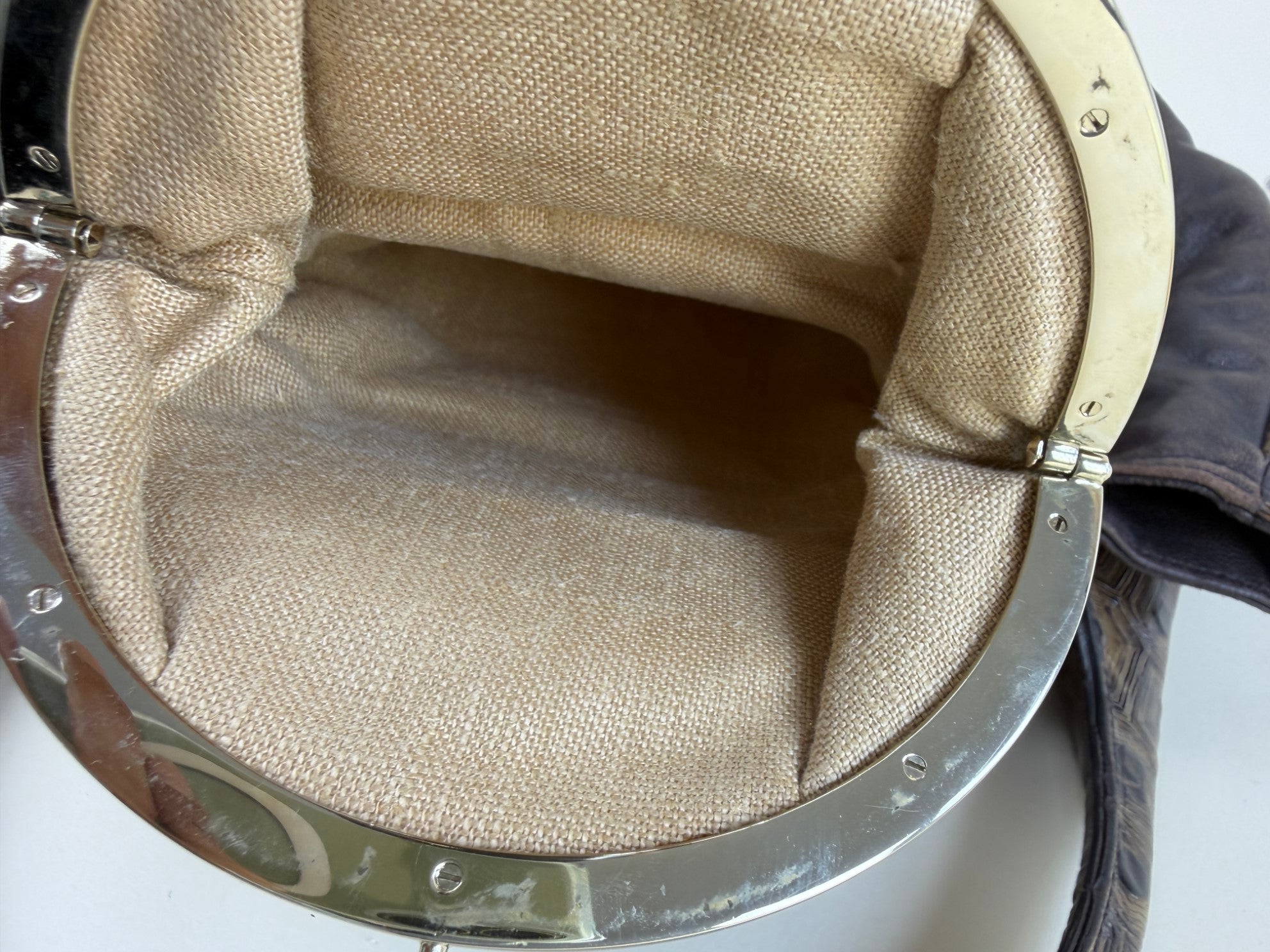 Fendi spy ff zucca and brown hobo bag