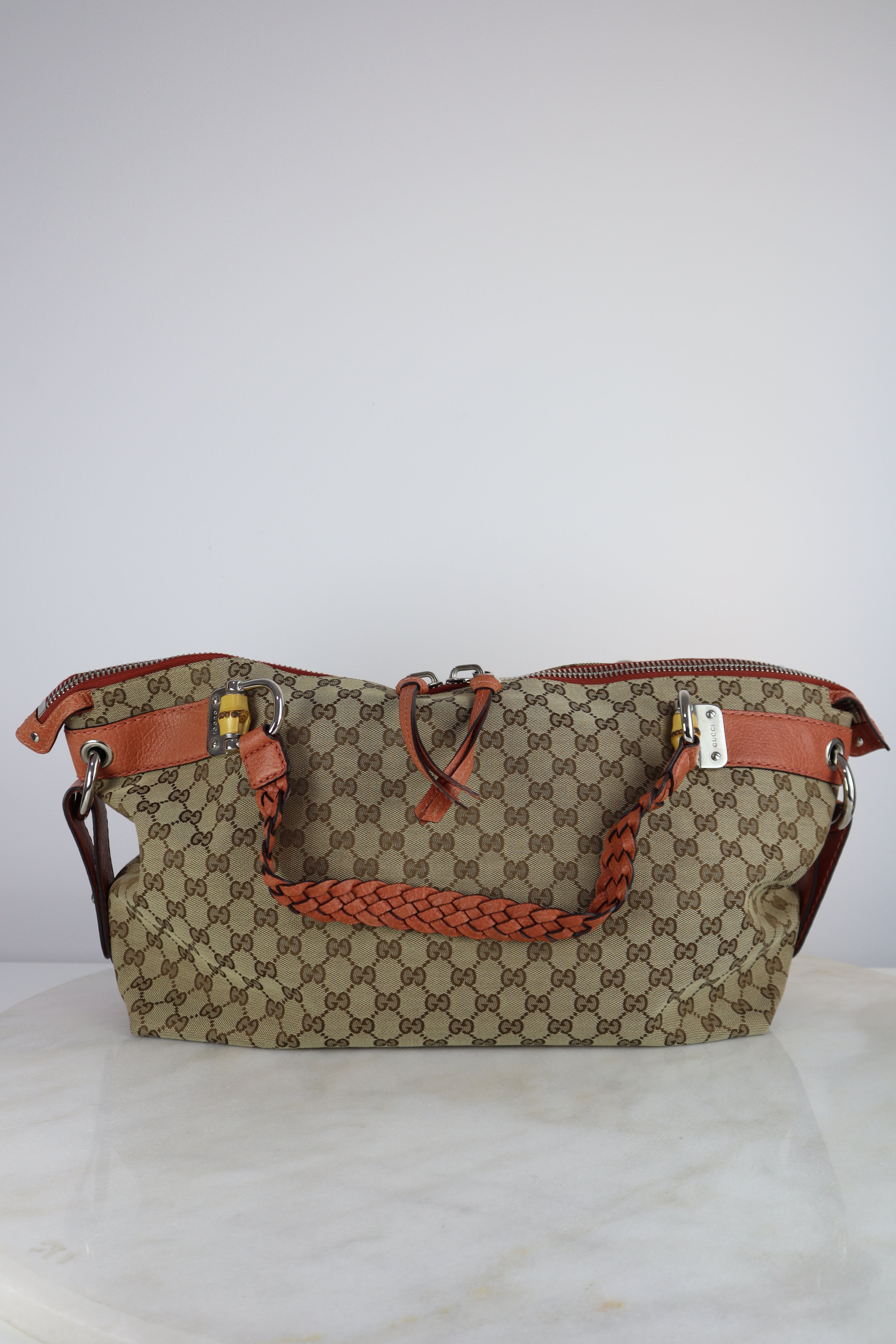 Gucci Bicolor Bamboo Bar Medium Bag