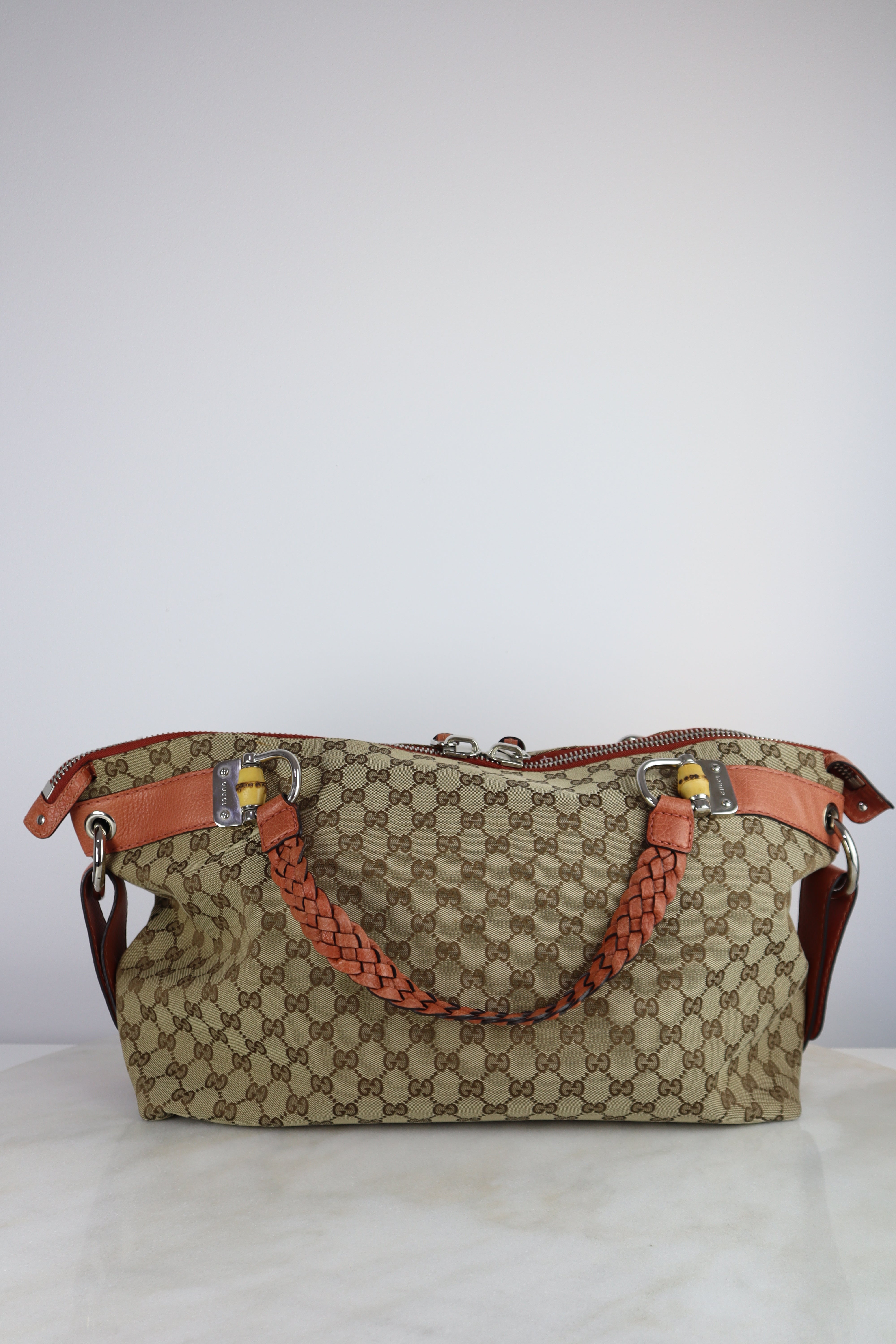 Gucci Bicolor Bamboo Bar Medium Bag