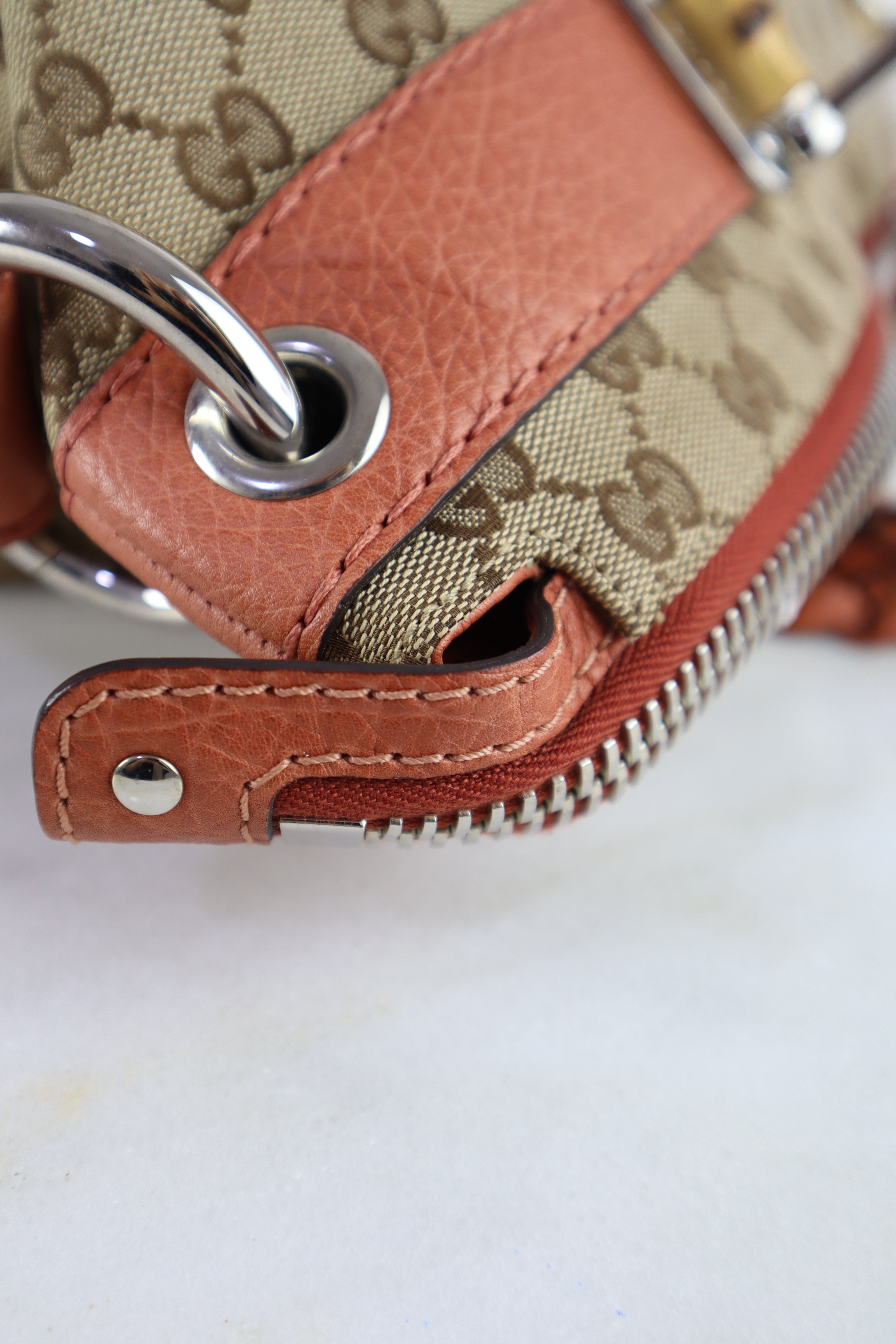Gucci Bicolor Bamboo Bar Medium Bag