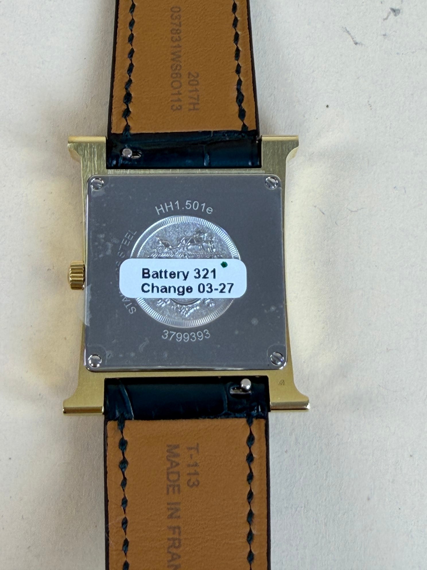 Hermes Gold Heure H Watch