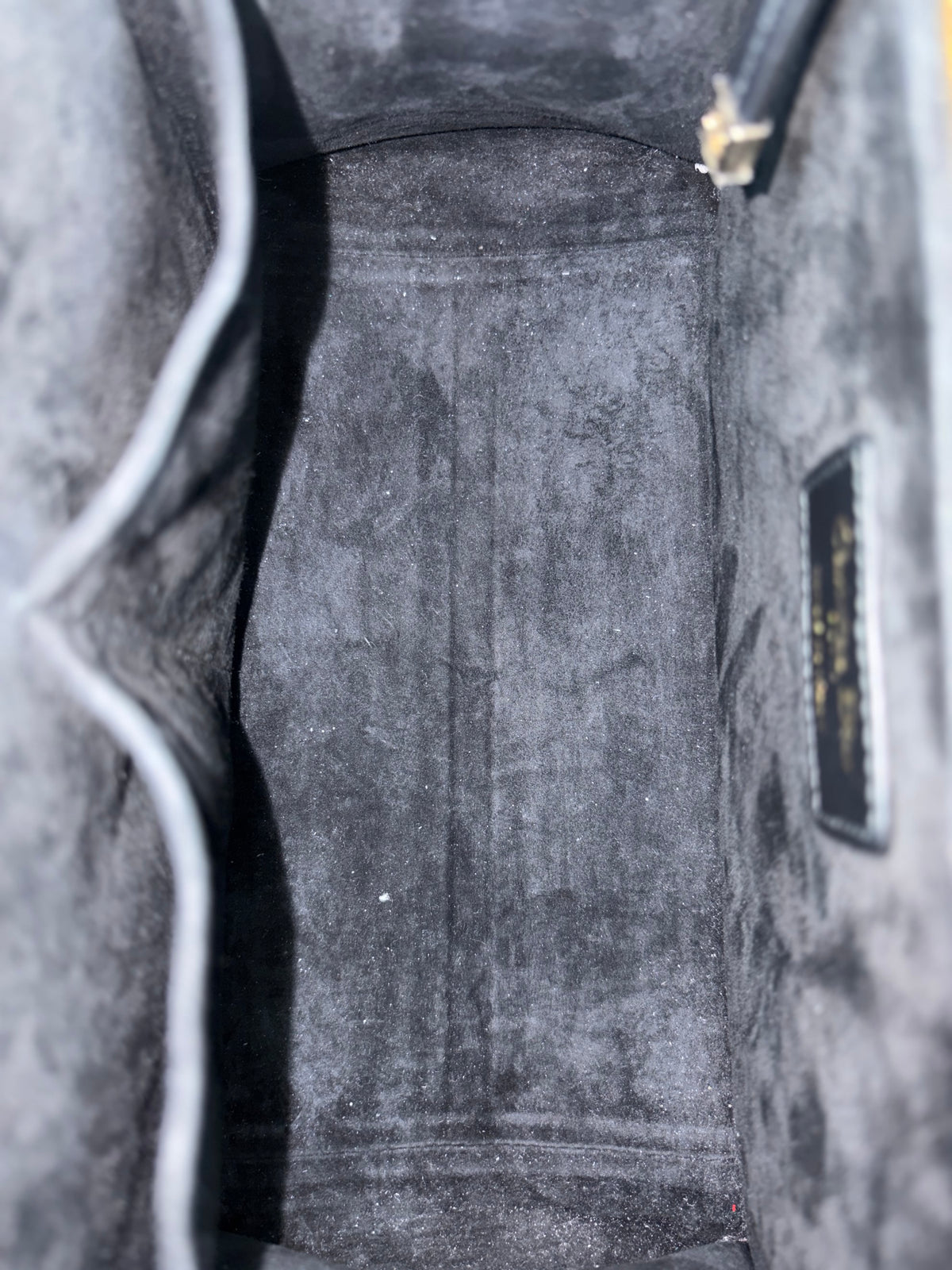 Christian Dior Black macrocannage calfskin small book tote bag