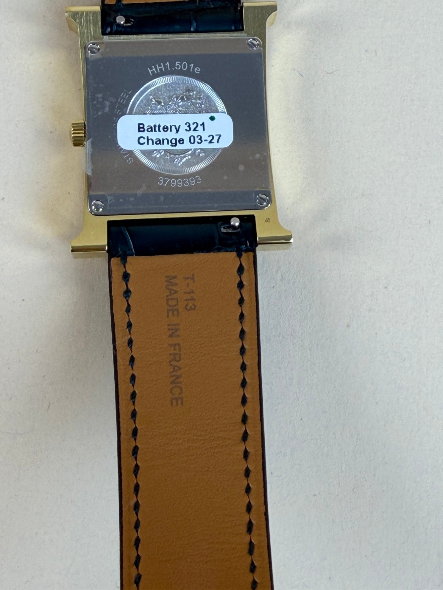 Hermes Gold Heure H Watch