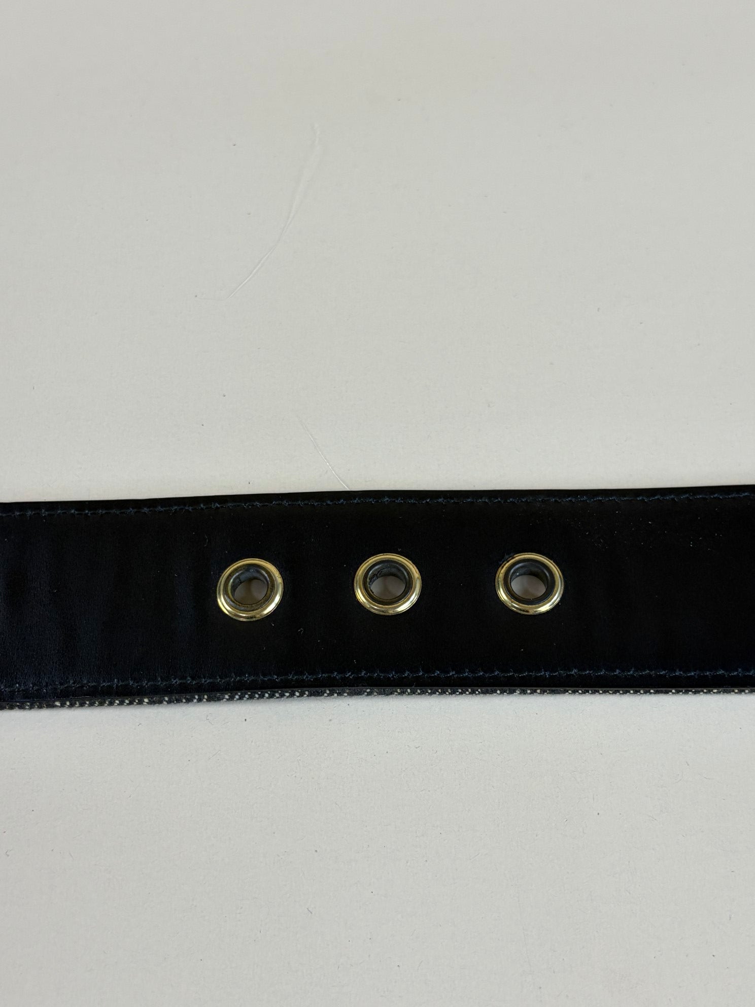 Gucci Grey GG Denim Belt 34