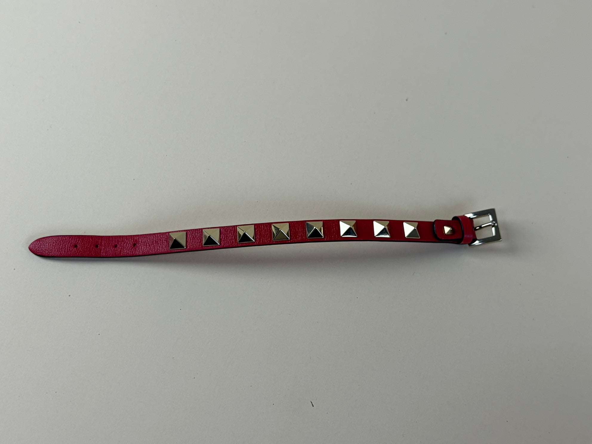 Valentino Red Studded Bracelet