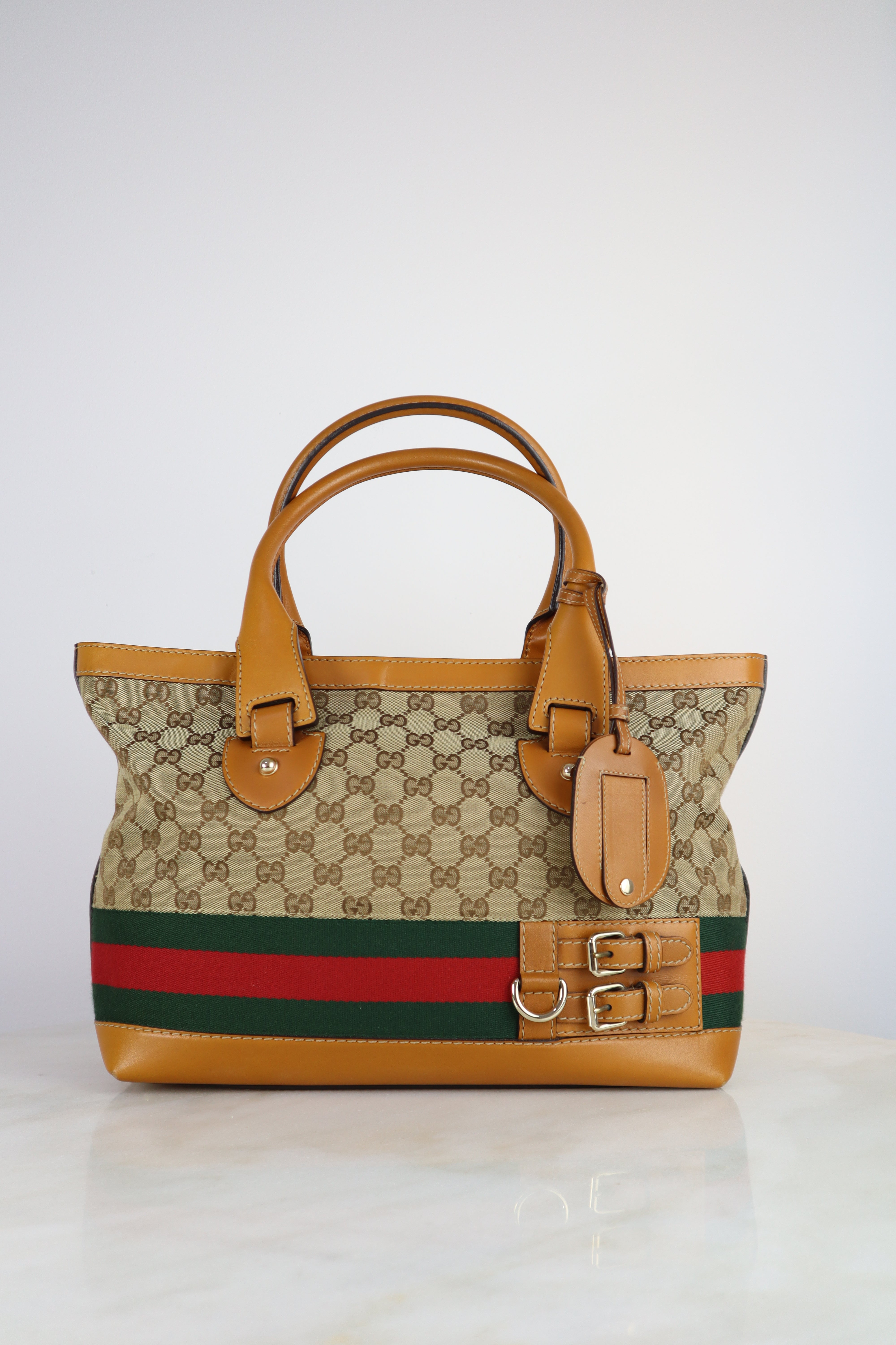 Gucci Camel Ophidia Tote Bag