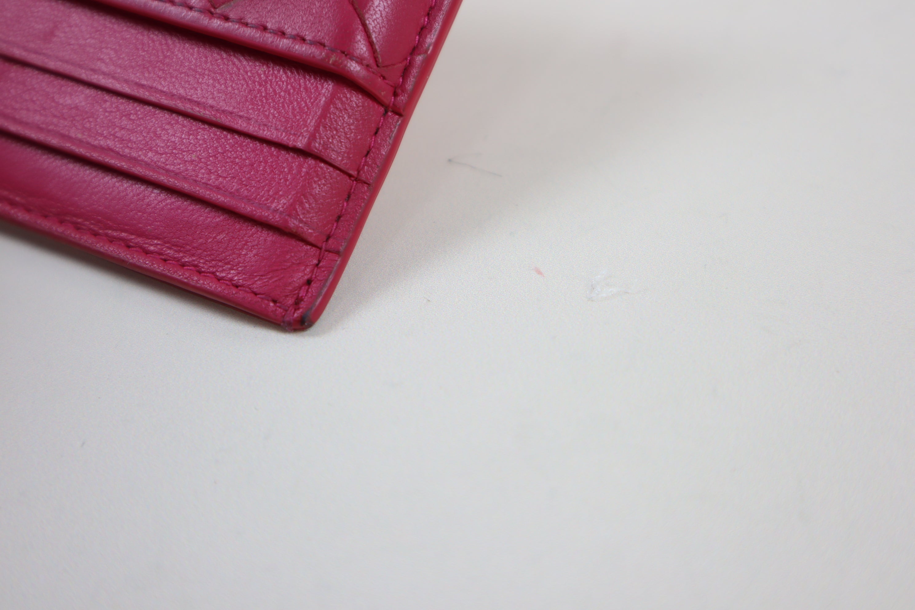 Bottega Veneta Hot Pink Card Holder