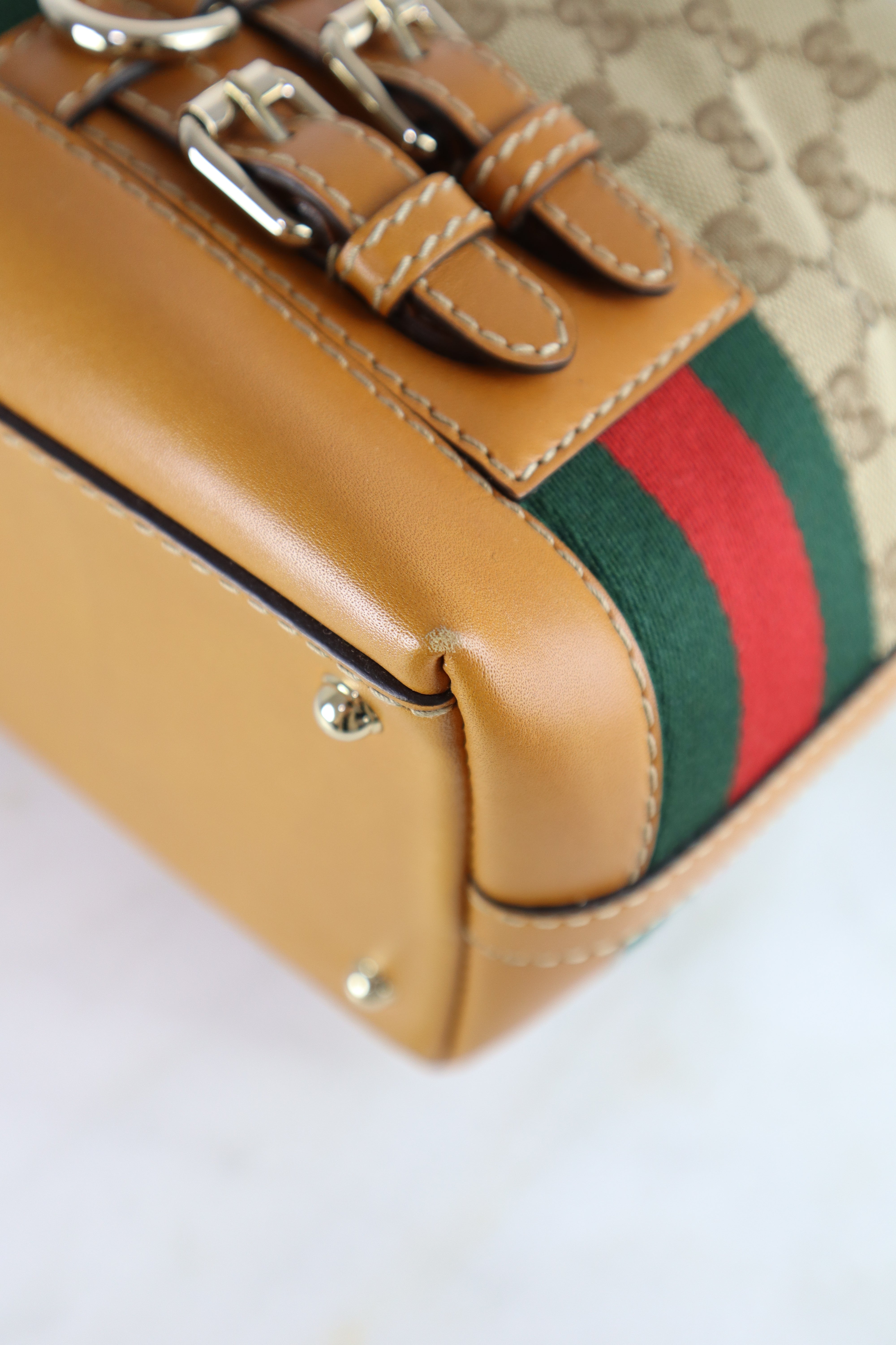 Gucci Camel Ophidia Tote Bag