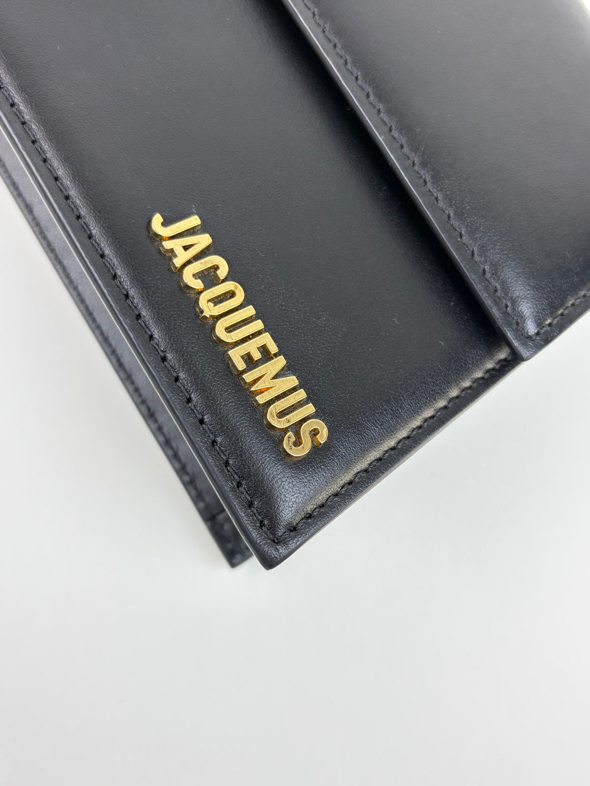 JACQUEMUS black the long bambino flap shoulder bag