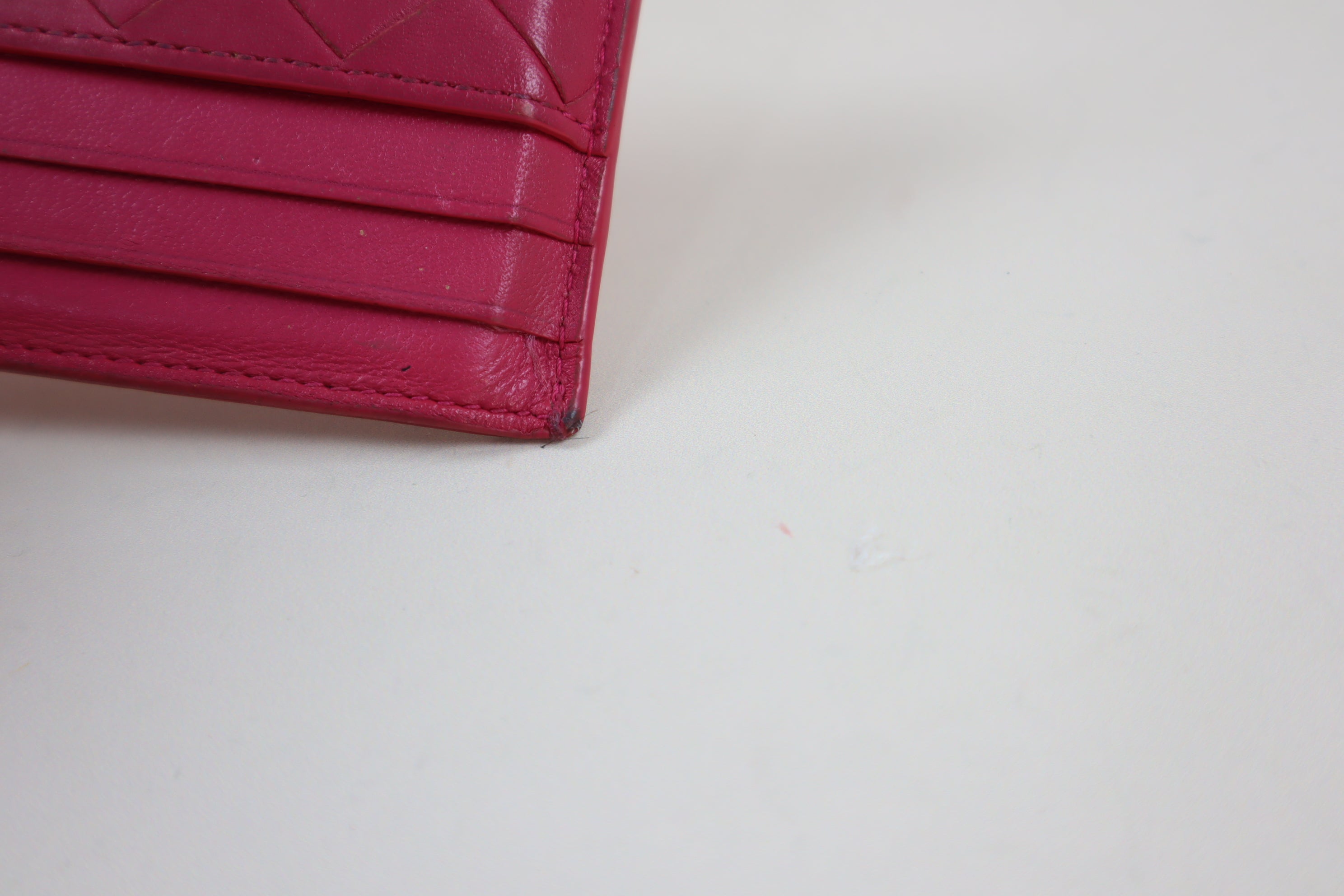 Bottega Veneta Hot Pink Card Holder