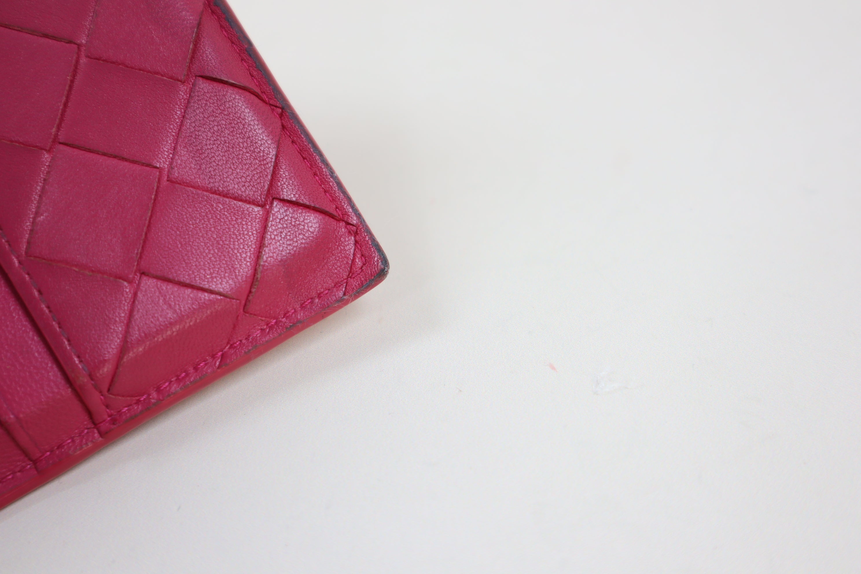 Bottega Veneta Hot Pink Card Holder