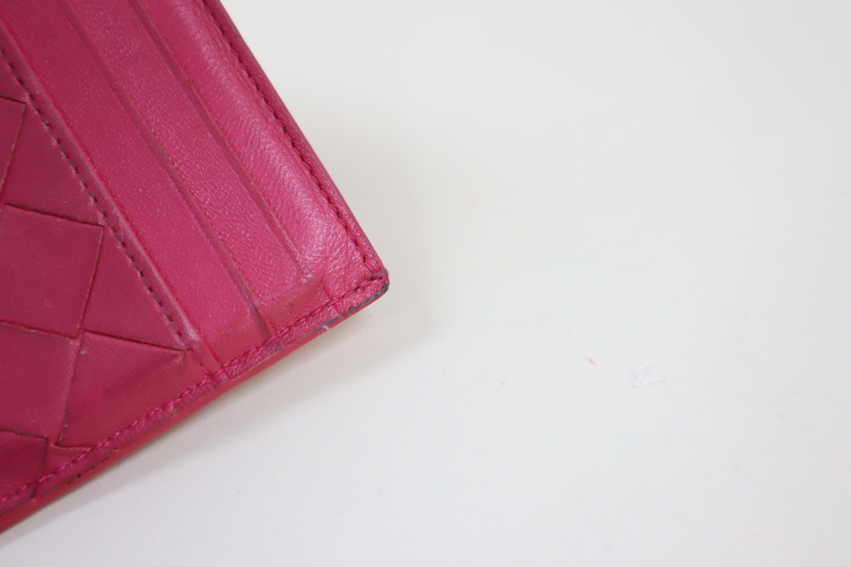 Bottega Veneta Hot Pink Card Holder