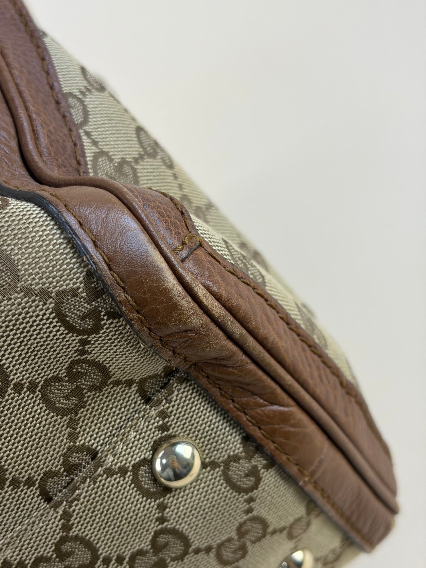 Gucci beige Bella tote bag bamboo brown leather