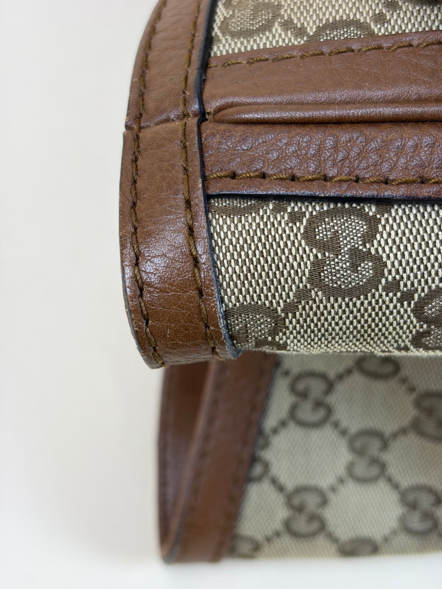 Gucci beige Bella tote bag bamboo brown leather