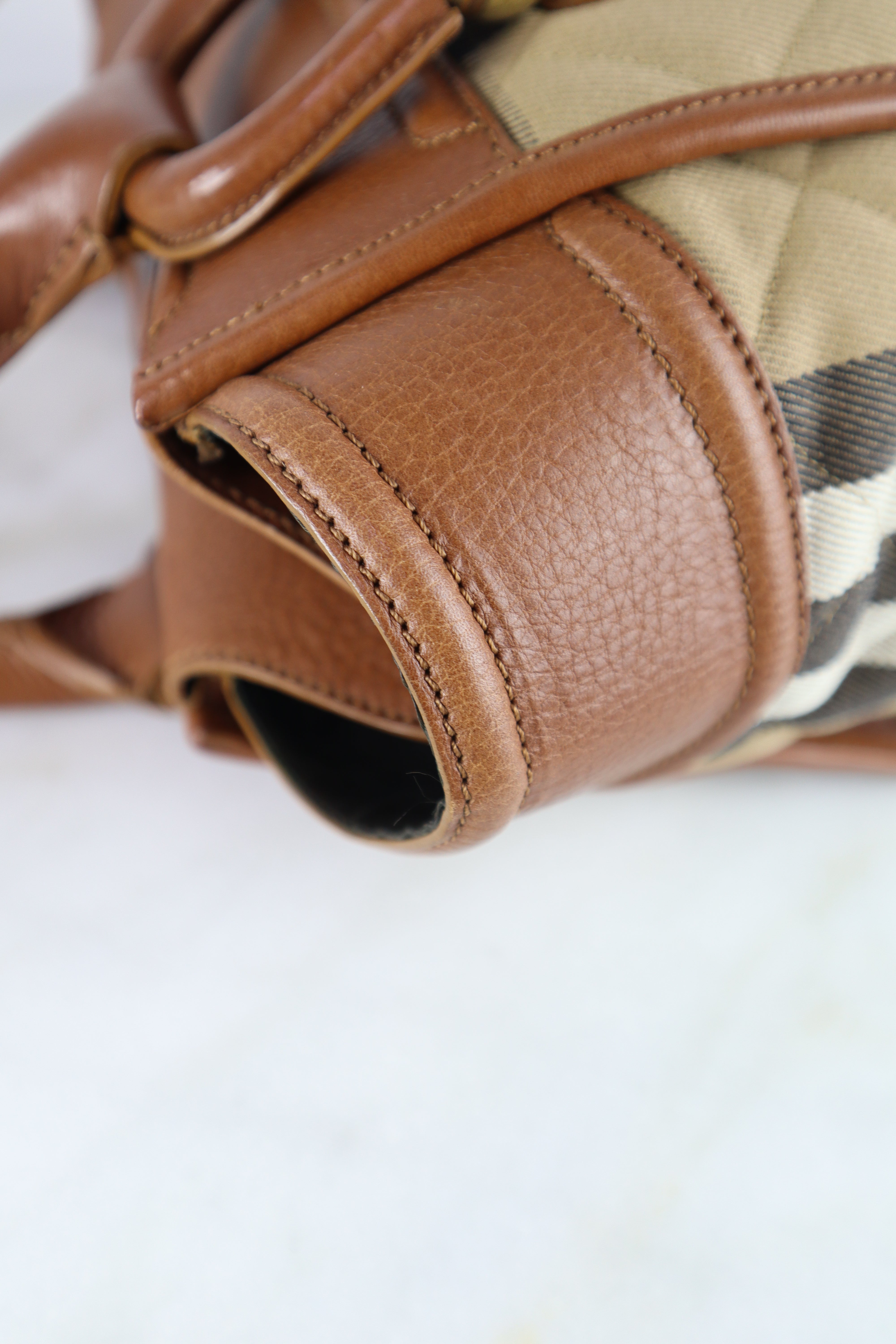 Burberry Camel House Check Shoulder Bag