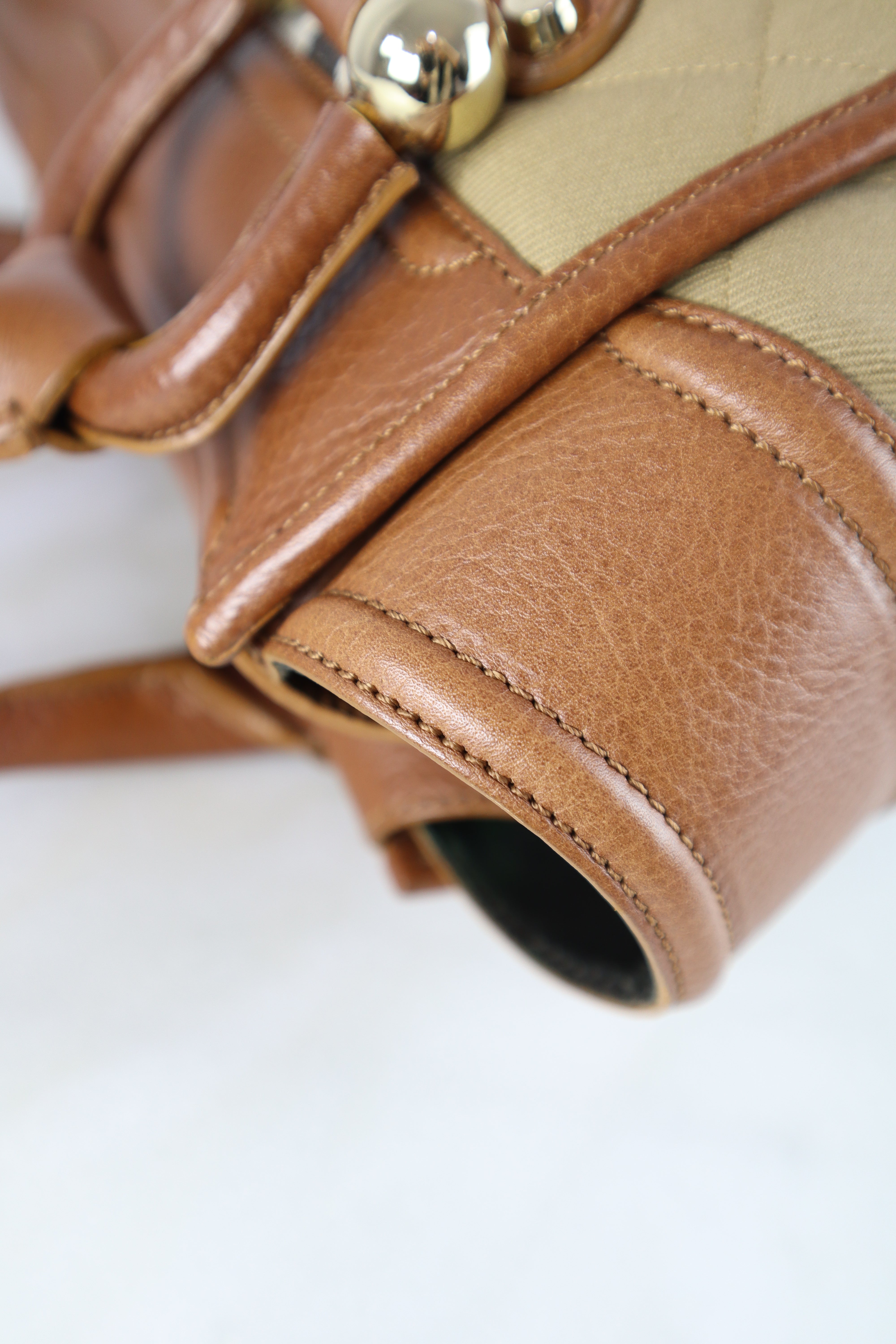 Burberry Camel House Check Shoulder Bag