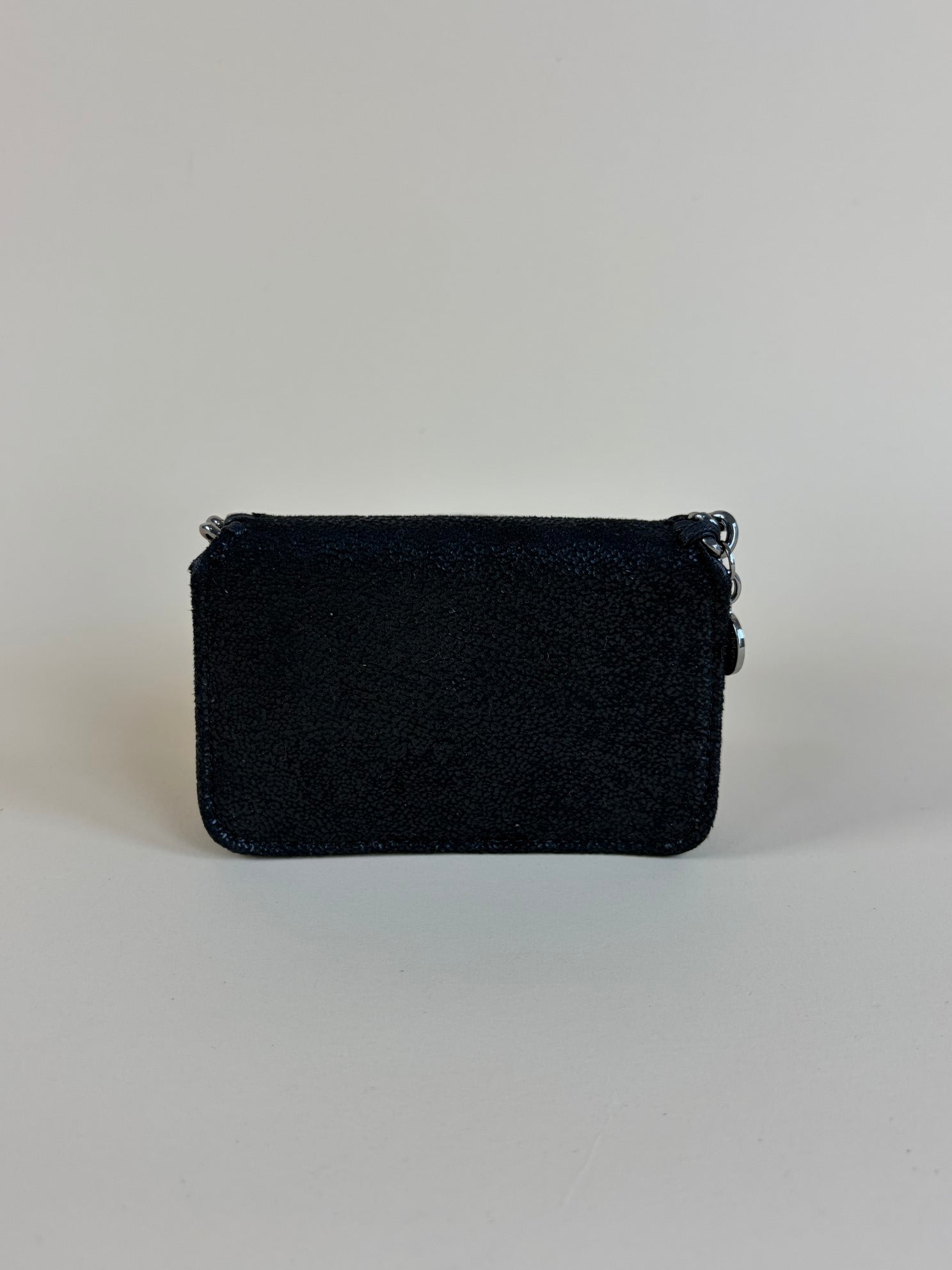 Stella Mccartney Black Falabella Small Flap Wallet