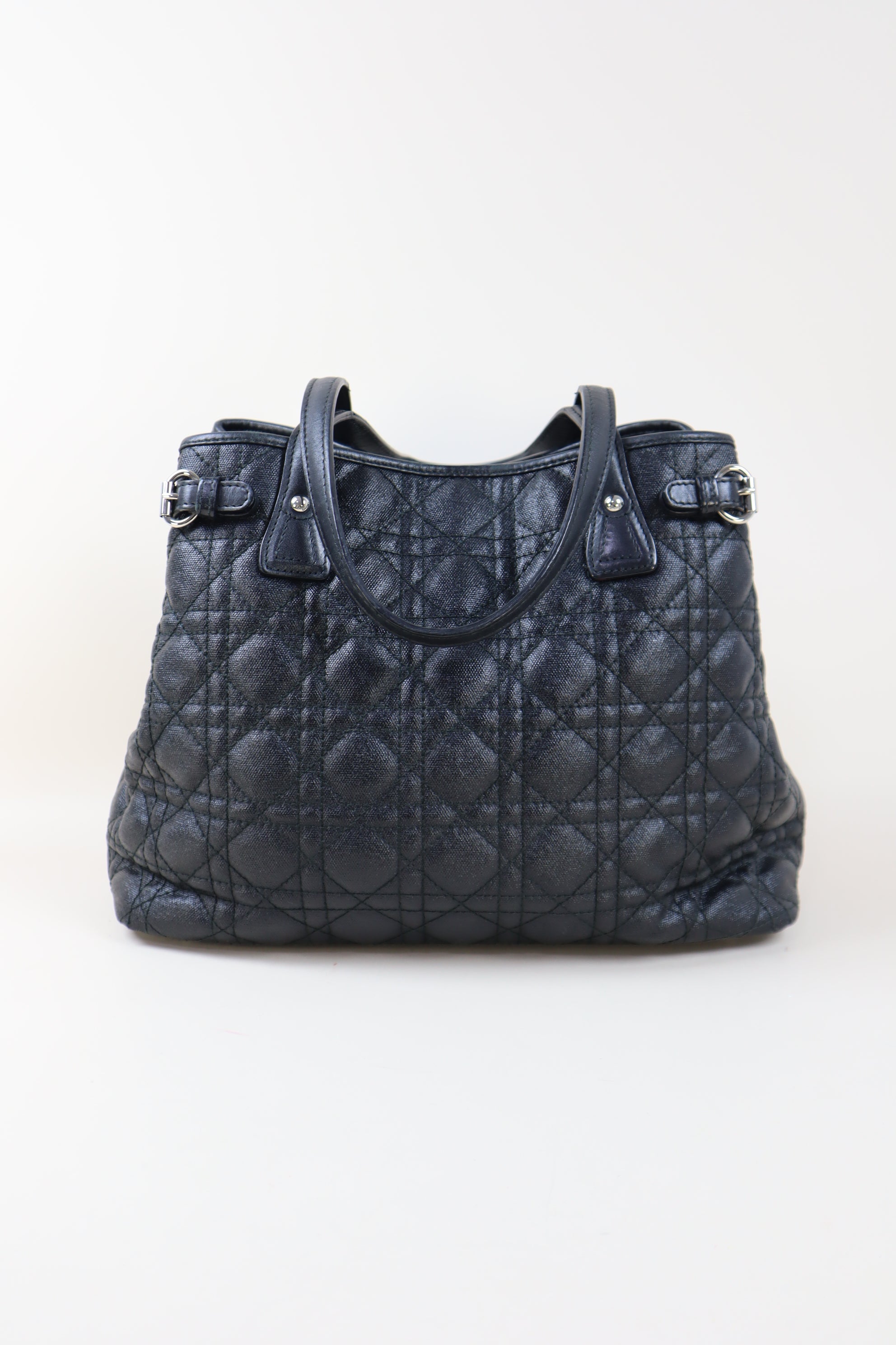 Christian Dior Black Panarea Cannage Shoulder Bag