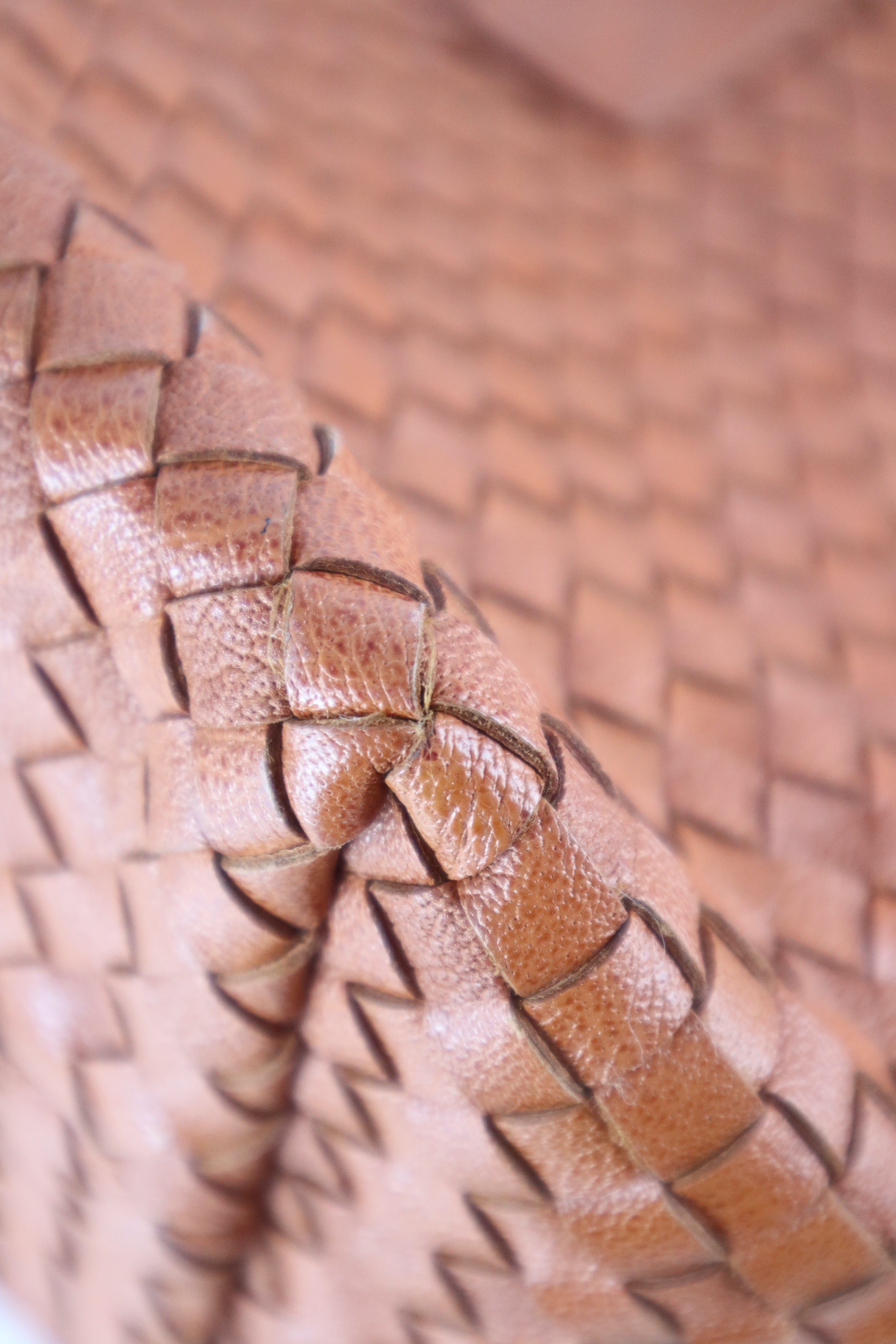 Bottega Veneta Orange Intrecciato Woven Medium Tote Bag