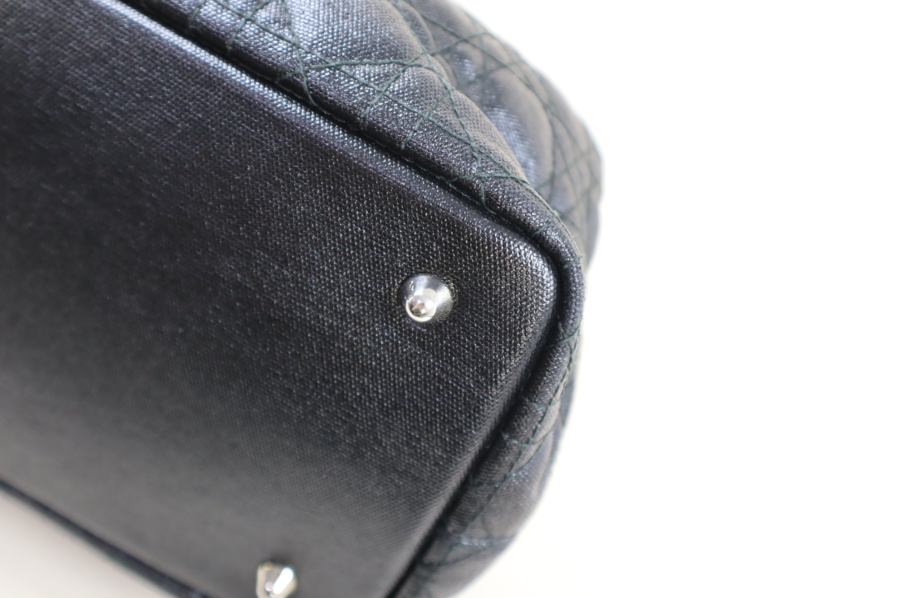 Christian Dior Black Panarea Cannage Shoulder Bag