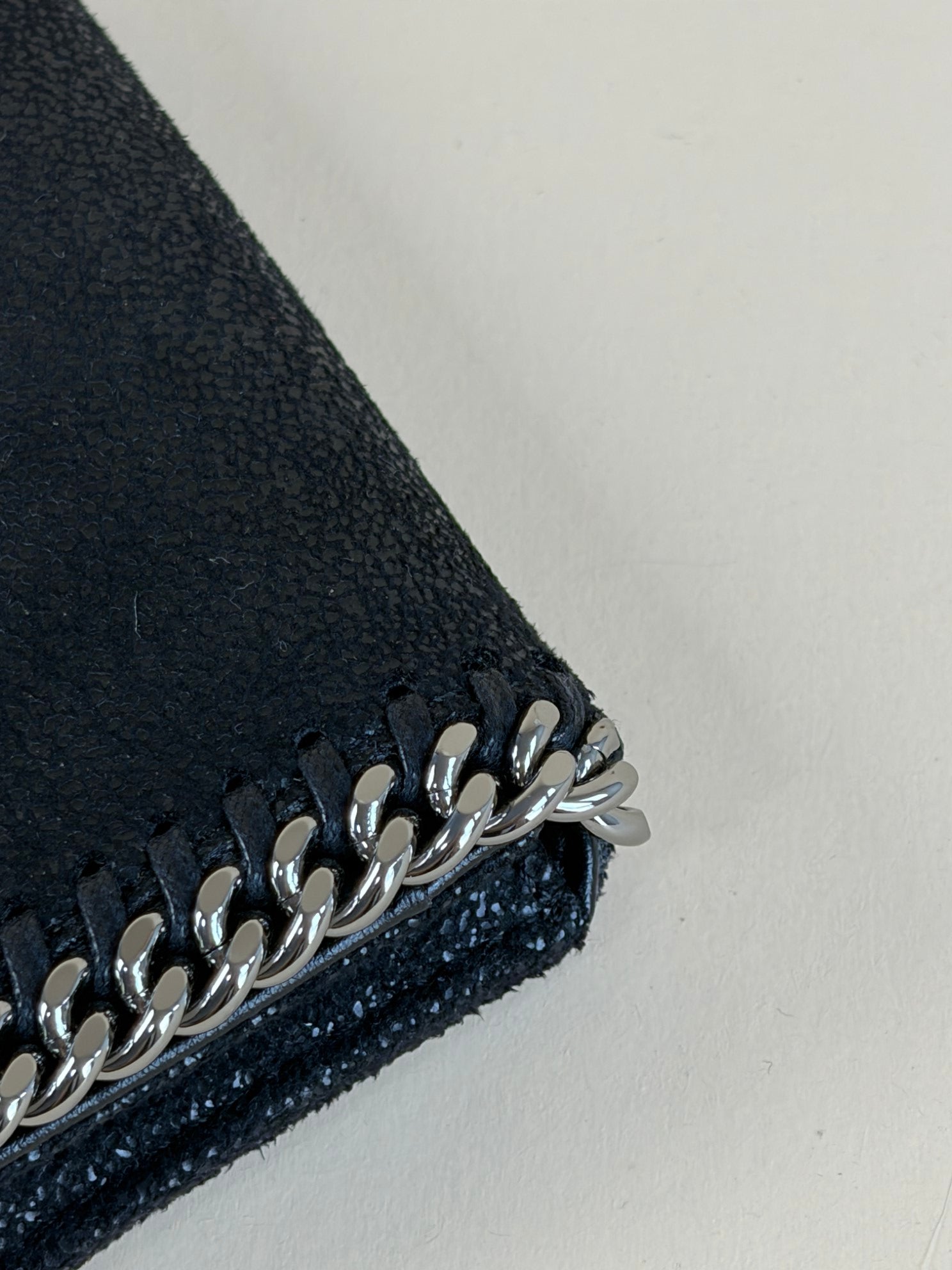 Stella Mccartney Black Falabella Small Flap Wallet