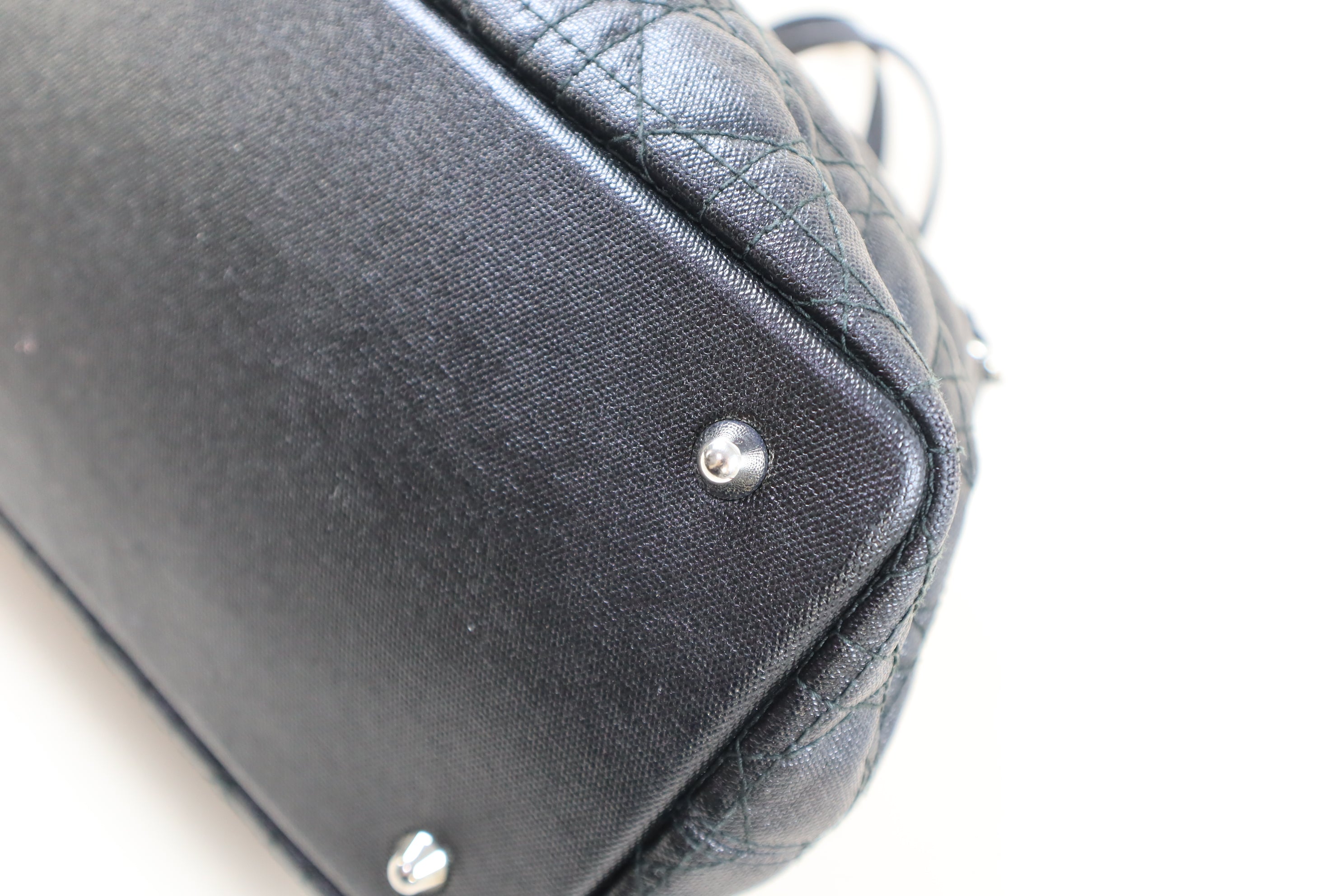 Christian Dior Black Panarea Cannage Shoulder Bag