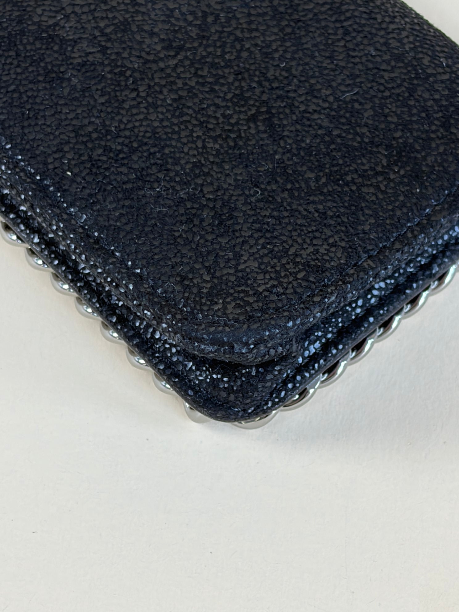 Stella Mccartney Black Falabella Small Flap Wallet