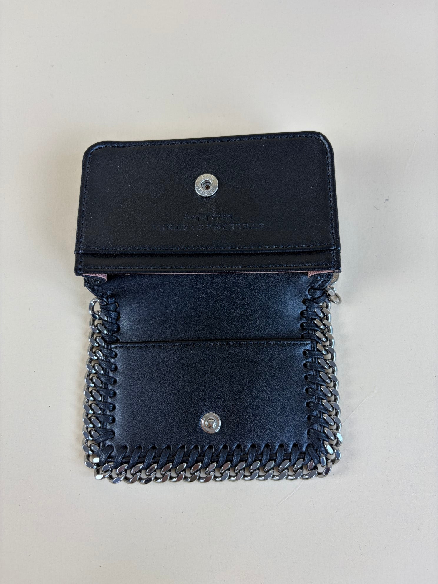 Stella Mccartney Black Falabella Small Flap Wallet